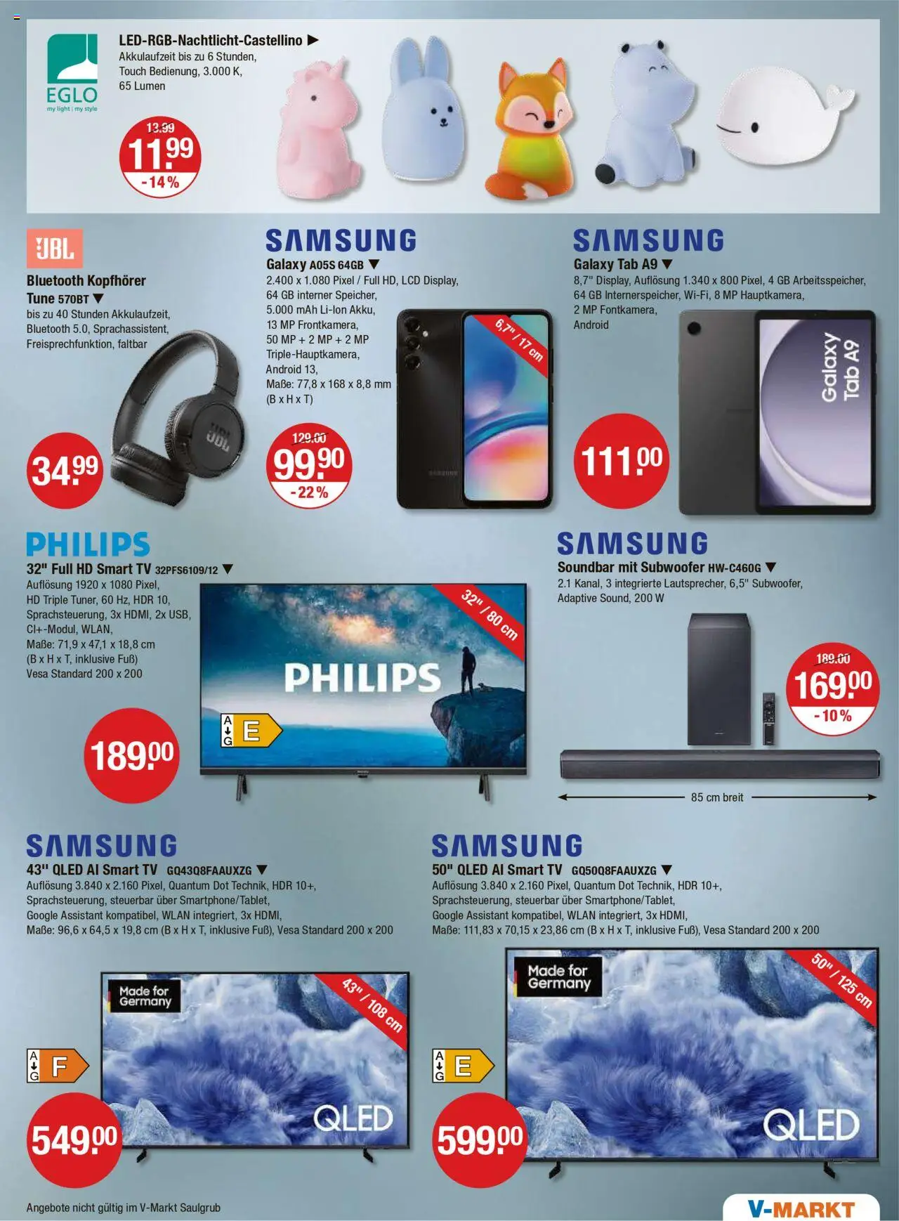 V-Markt - Oberbayern – gültig ab 25.09.2025 | Seite: 19 | Produkte: Philips, Samsung, Soundbar, Kopfhörer