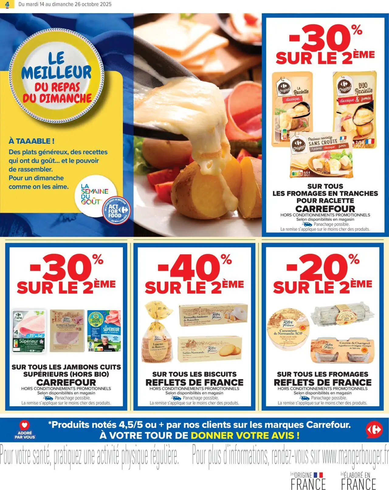 {H1} | Page: 6 | Produits: Plateau, Raclette, Camembert, Biscuits