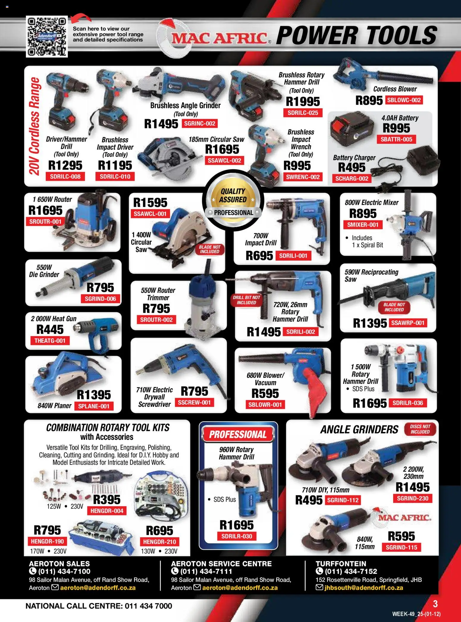 New Adendorff catalogue – valid from 01.12.2025 | Page: 5 | Products: Grinder, Drill, Wrench, Battery