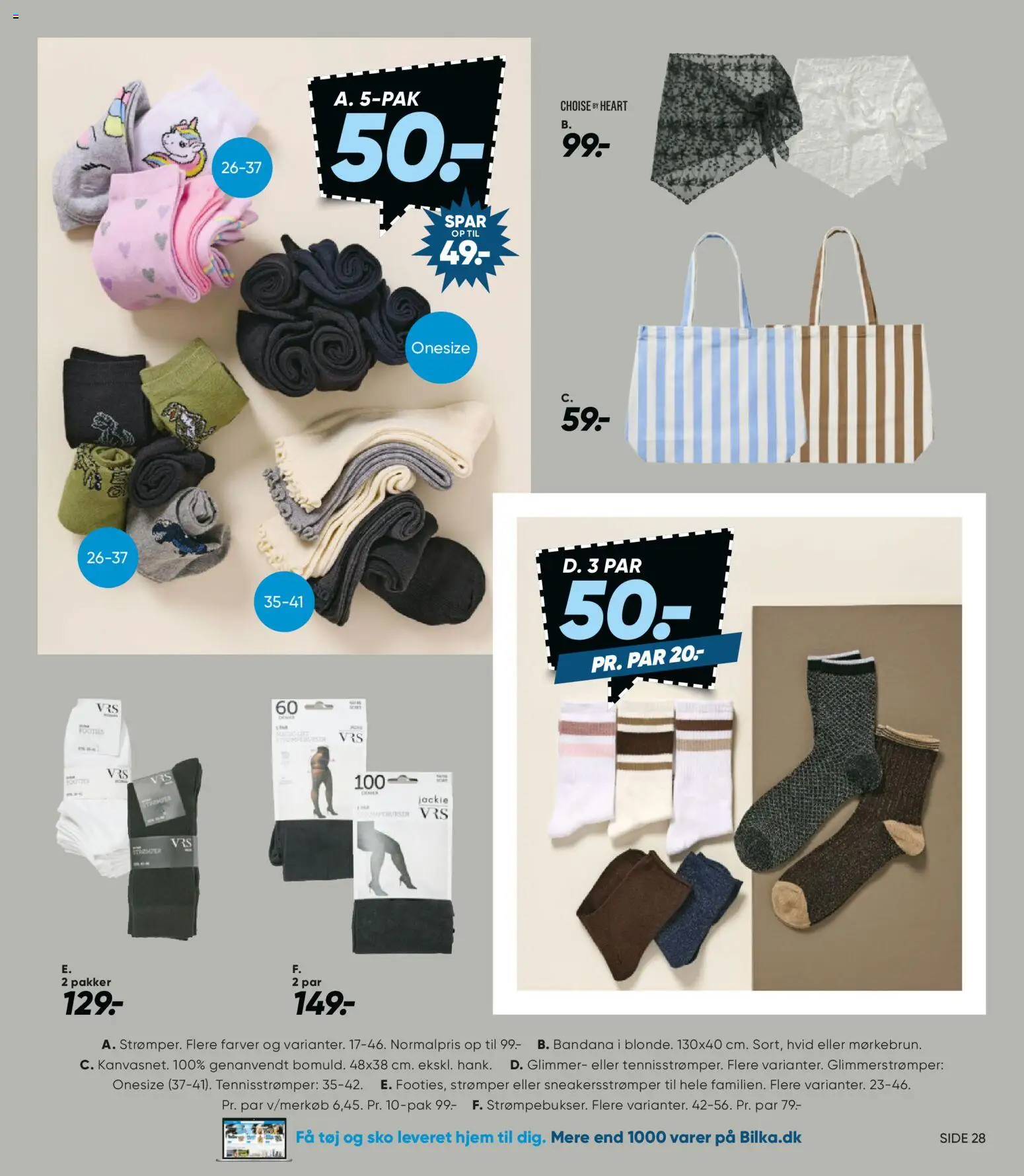 Bilka tilbudsavis – gyldig fra 20.02.2026 | Side: 46 | Produkter: Strømper, Sko, Tøj