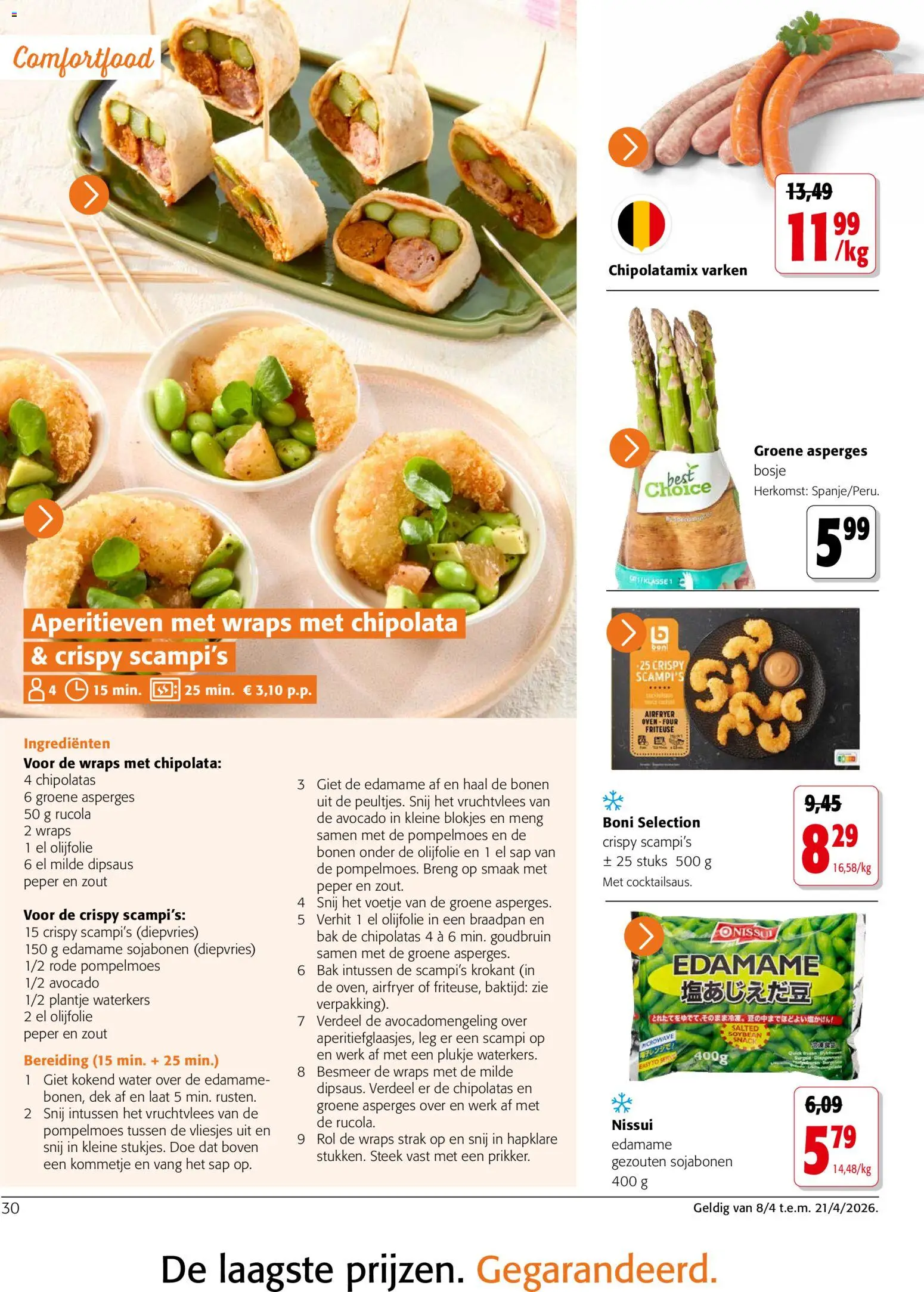 {H1} | Pagina: 30 | Producten: Chipolata, Oven, Peper, Rucola