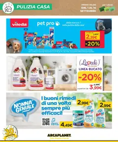 Volantino Arcaplanet del 01.09.2025 | Pagina: 28 | Prodotti: Detergente, Bicarbonato, Aceto, Profumo