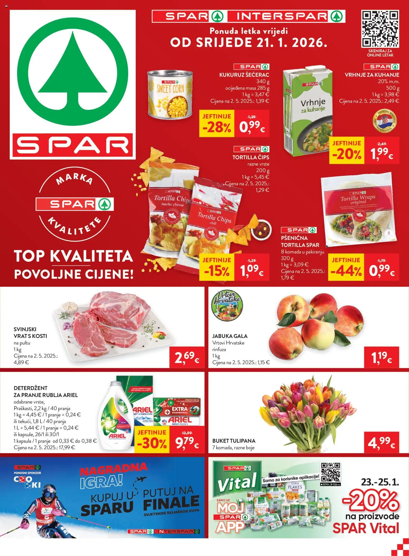 Spar katalog | vrijedi od 21.01.2026 | Stranica: 1 | Proizvodi: Deterdžent, Čips, Igra, Jabuka