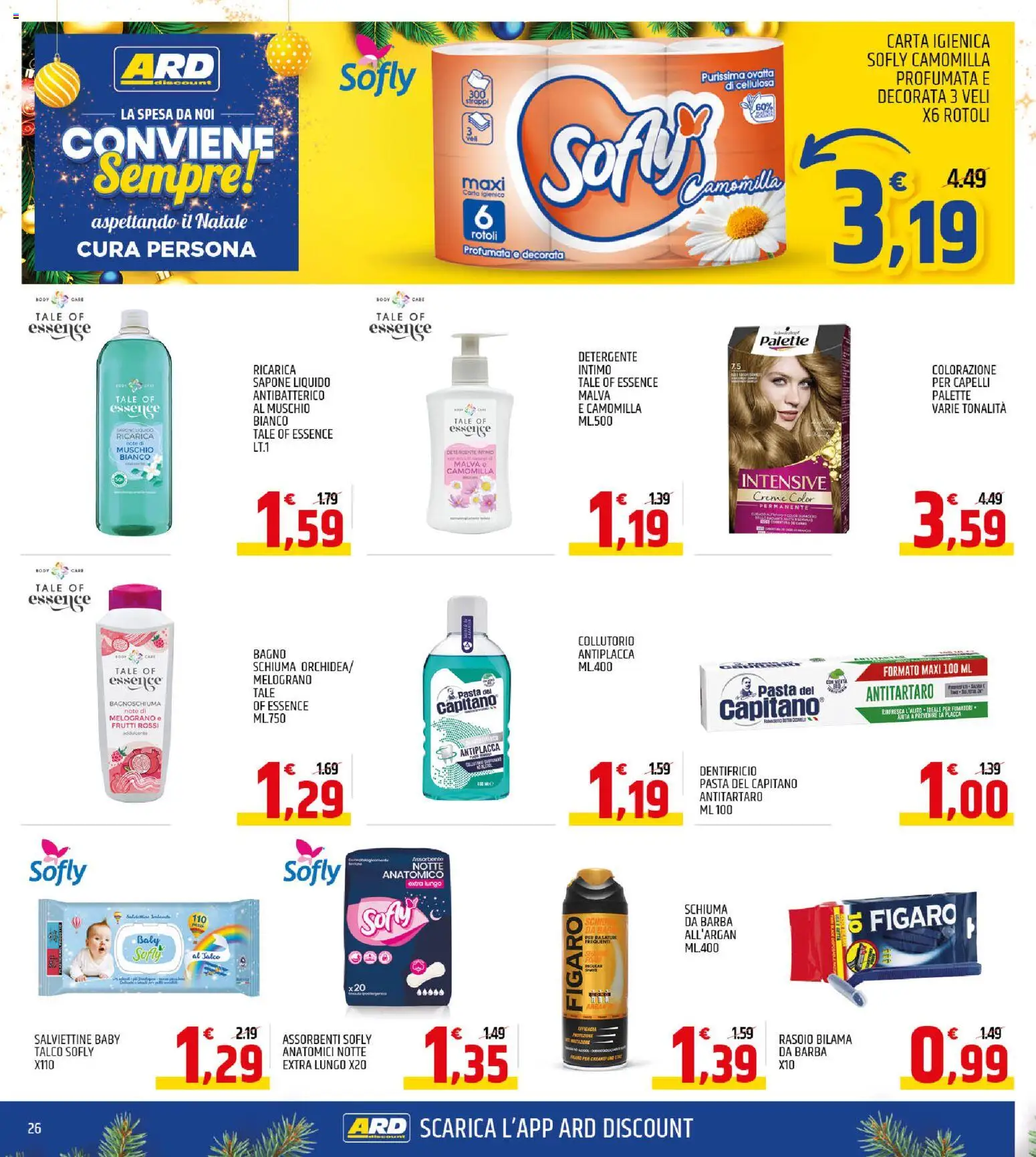 Volantino ARD Discount del 11.12.2025 | Pagina: 26 | Prodotti: Sapone, Detergente intimo, Intimo, Pasta