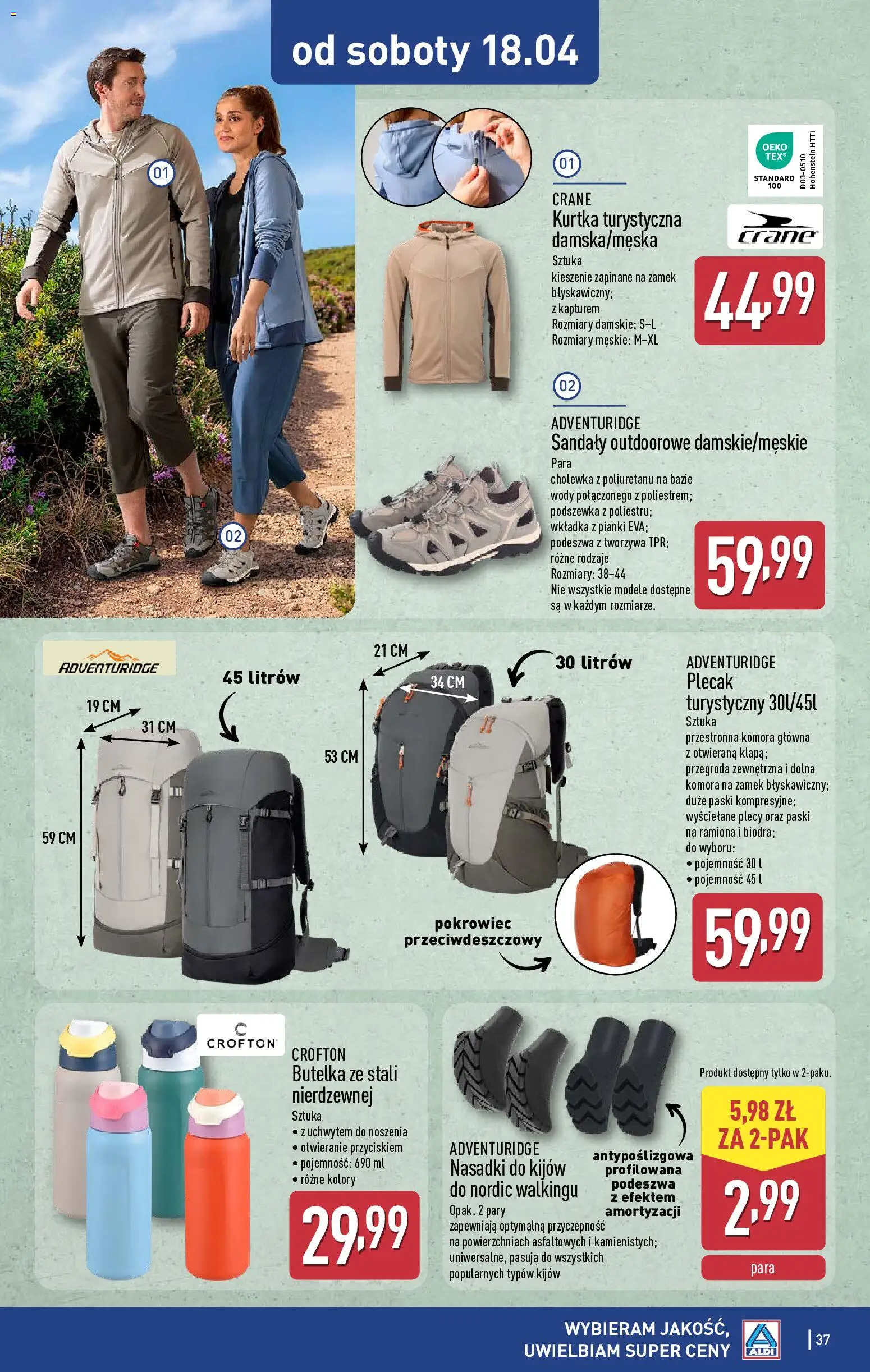 Aldi Polsko leták od 13.04.2026 | Strana: 37 | Produkty: Sandály