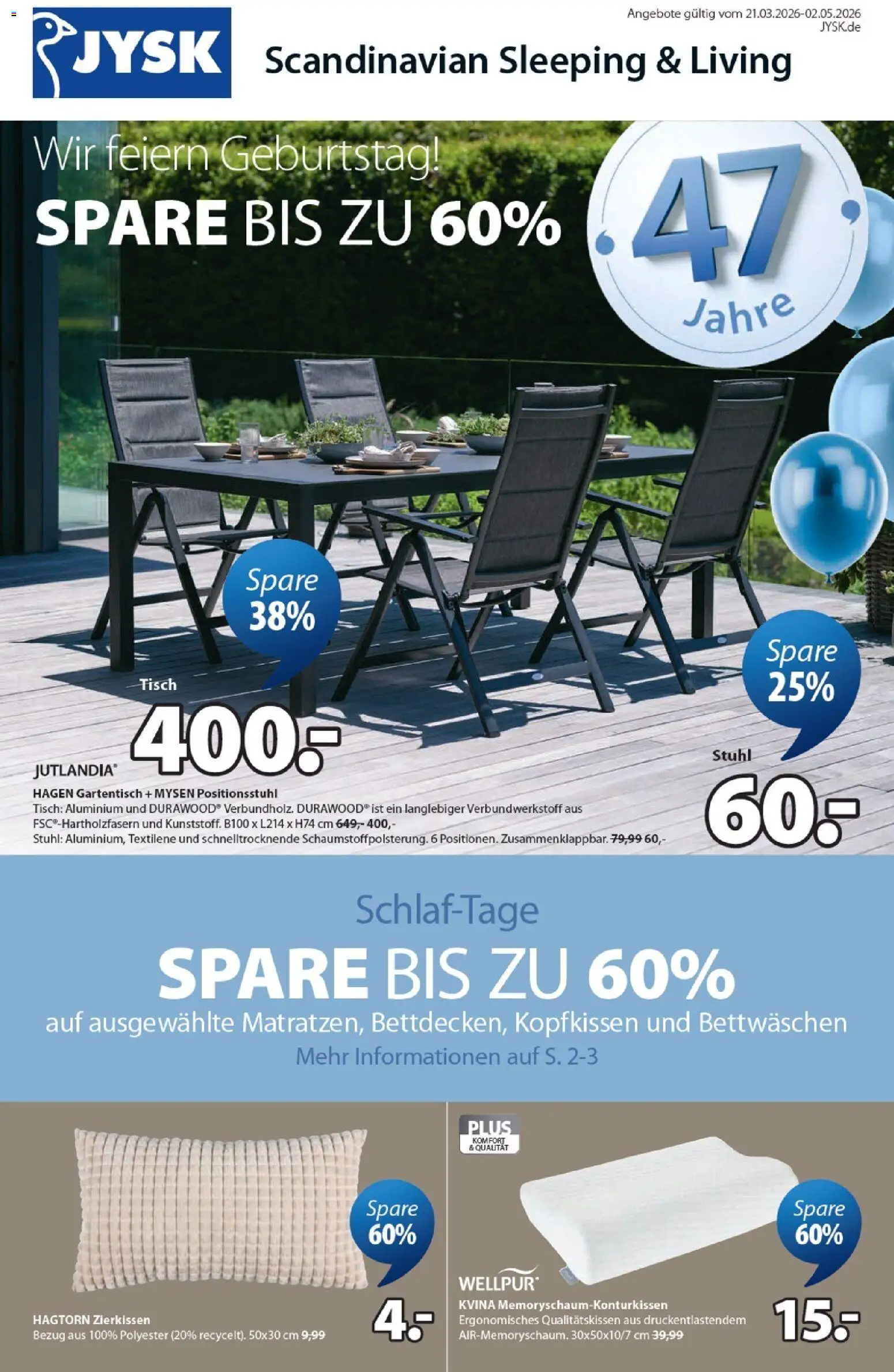 JYSK Prospekt 	 – gültig ab 21.03.2026 | Seite: 1