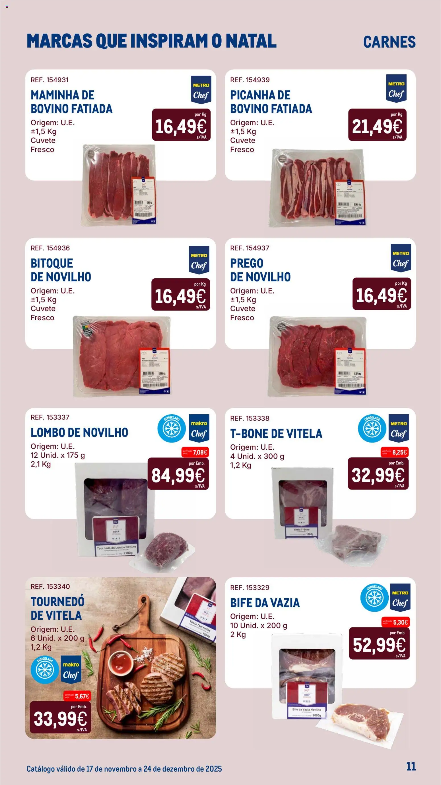 Makro Marcas que Inspiram o Natal │ válido de 17.11.2025 | Página: 11 | Produtos: Vitela, Lombo