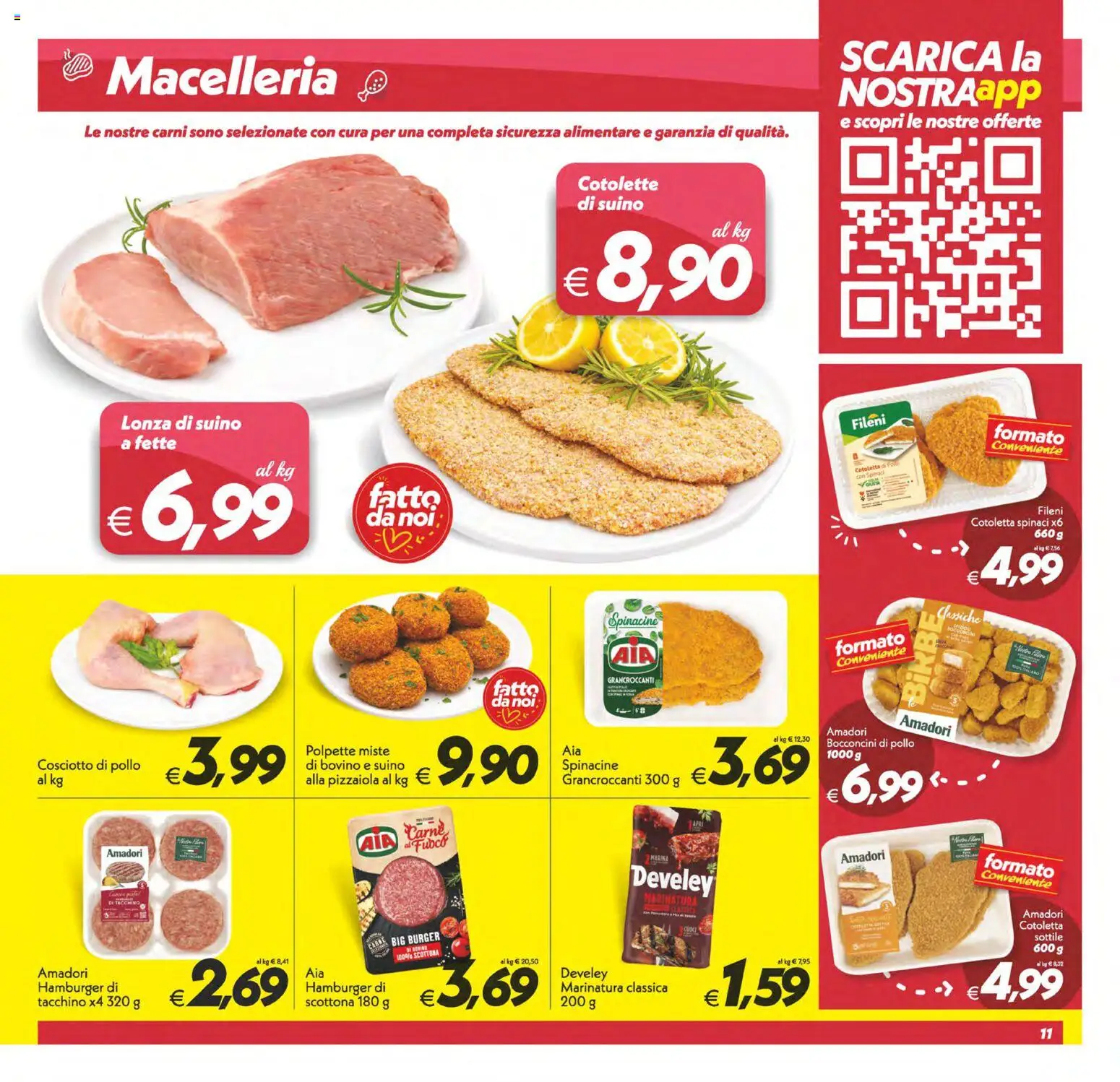 Volantino SuperConveniente del 28.04.2026 | Pagina: 11 | Prodotti: Bovino, Pollo, Suino, Hamburger