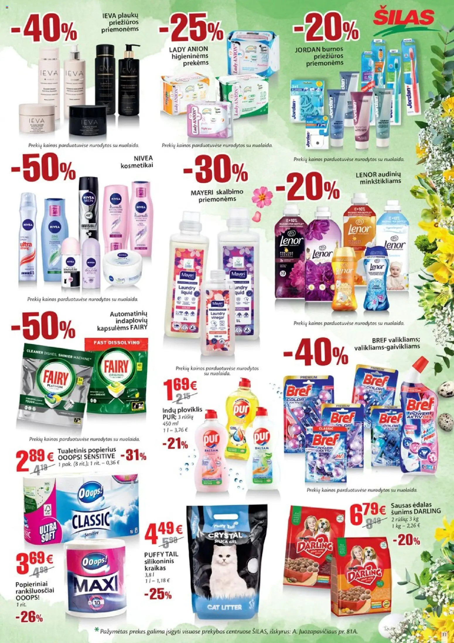 Šilas akcijos nuo 25.03.2026 | Puslapis: 11 | Prekių: Ploviklis, Tualetinis popierius
