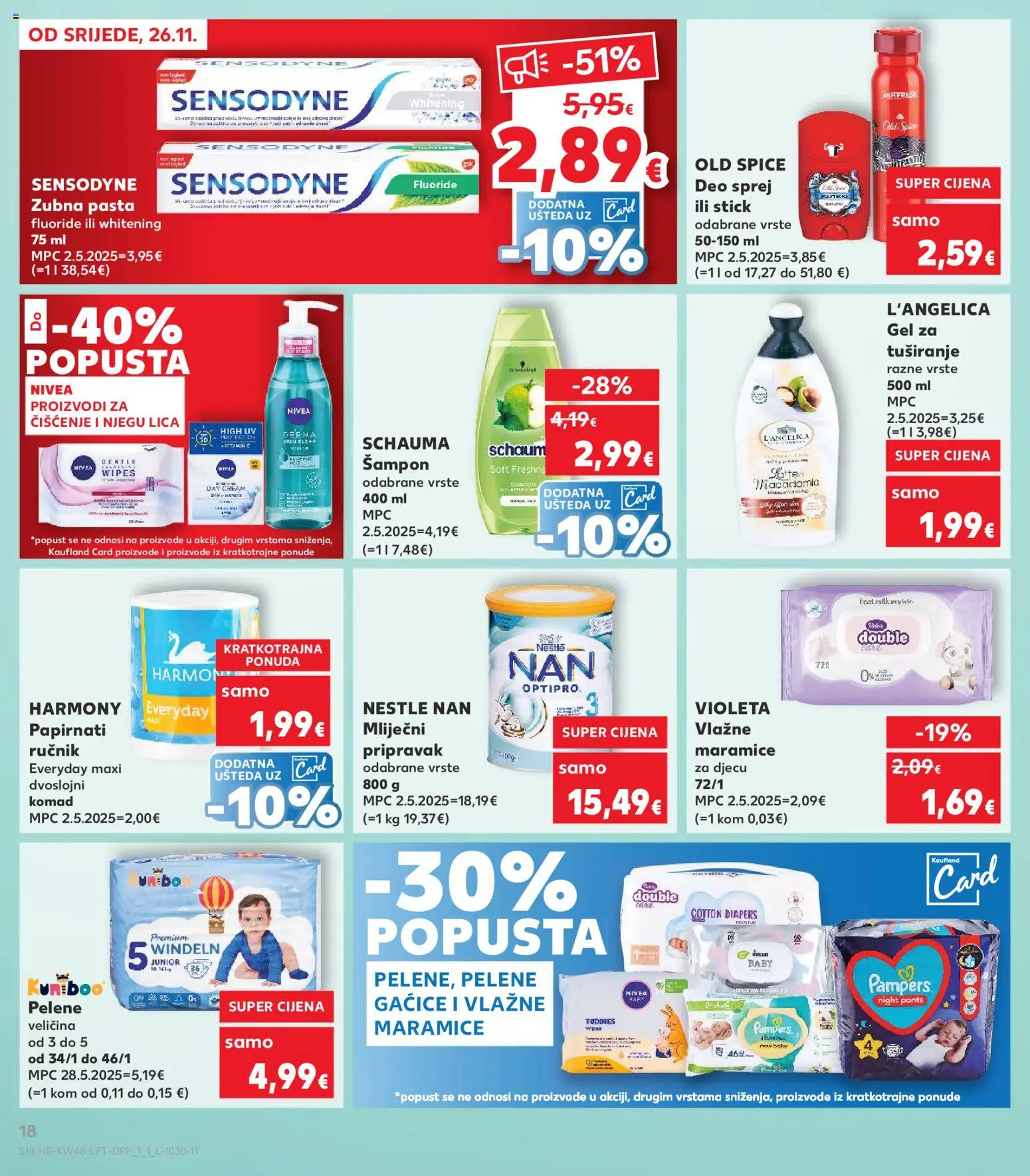 Kaufland katalog | vrijedi od 26.11.2025 | Stranica: 18 | Proizvodi: Ručnik, Nivea, Pampers, Violeta