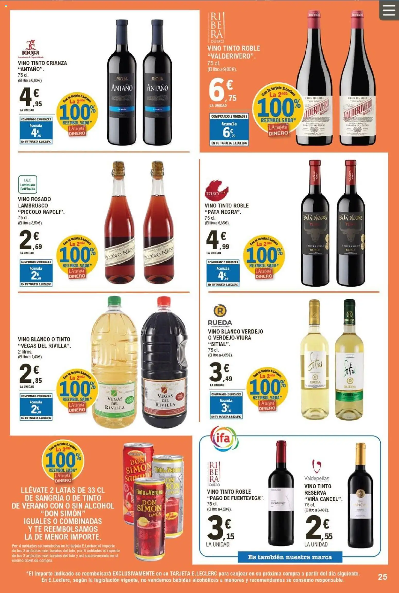 E.Leclerc folleto │ válido desde el 07.01.2026 | Página: 25 | Productos: Vino rosado, Vino, Té