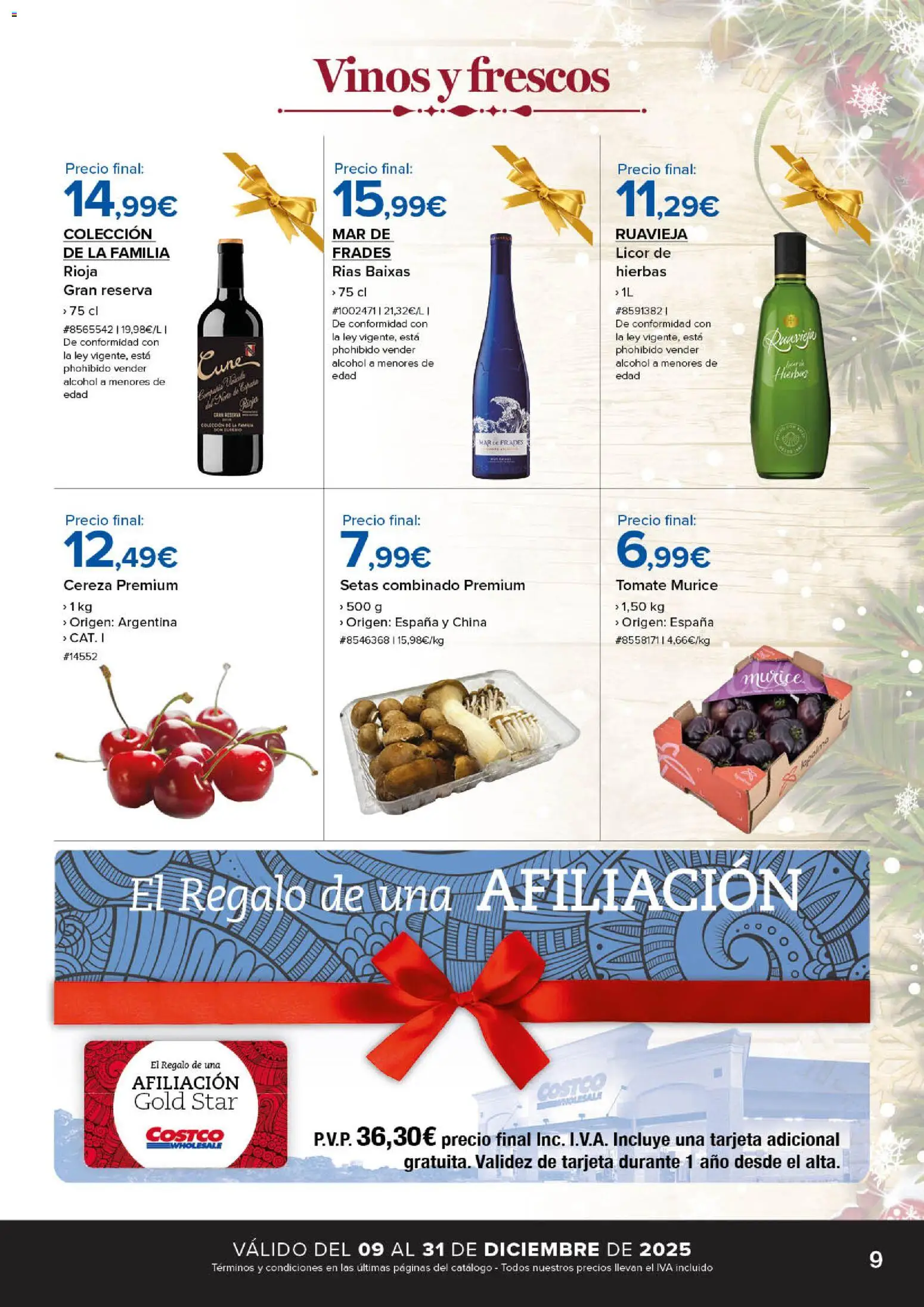 Costco catálogo │ válido desde el 09.12.2025 | Página: 9 | Productos: Licor