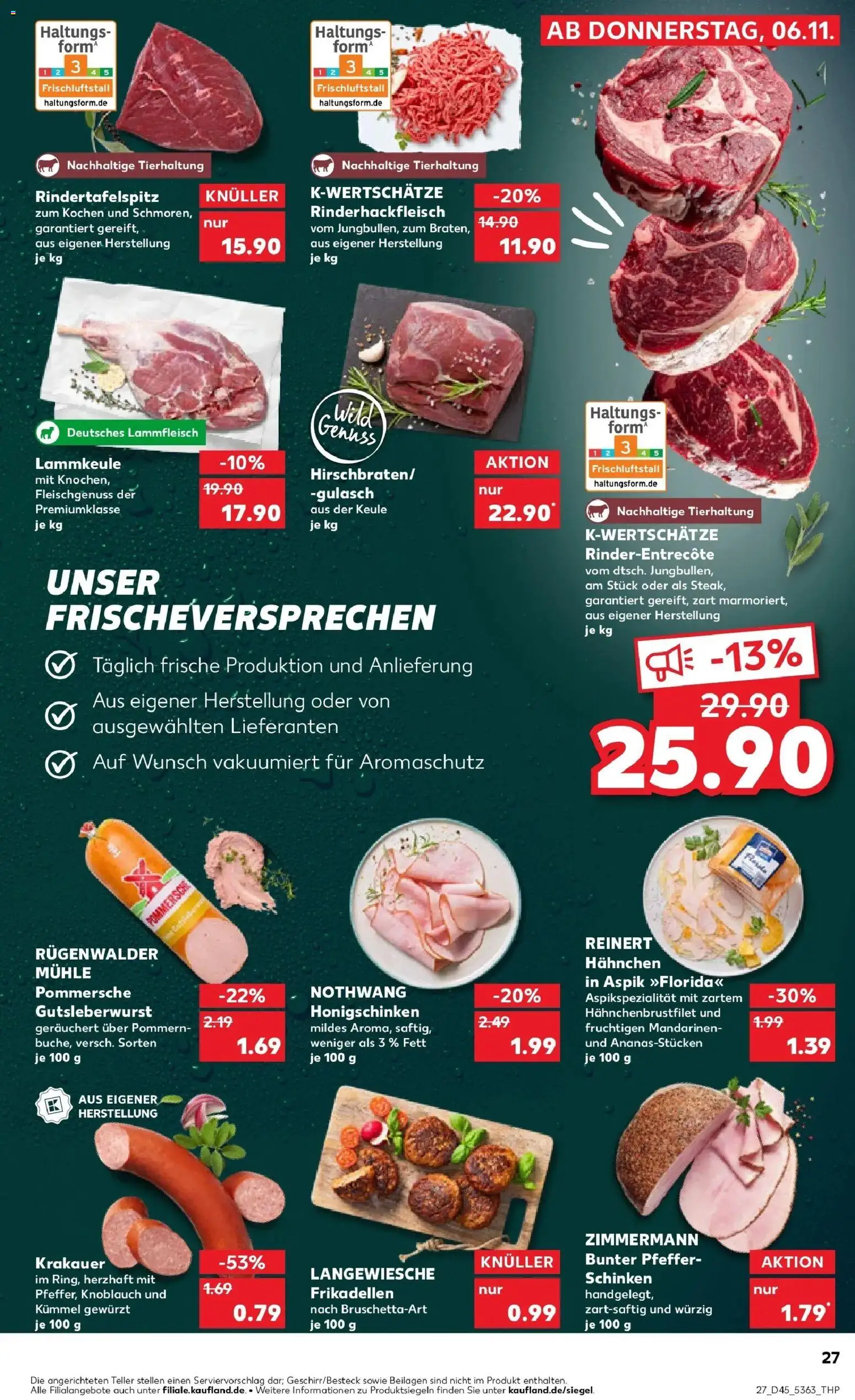 Kaufland prospekt Leverkusen	 – gültig ab 10.11.2025 | Seite: 27 | Produkte: Lammkeule, Hahnchen, Gulasch, Pfeffer
