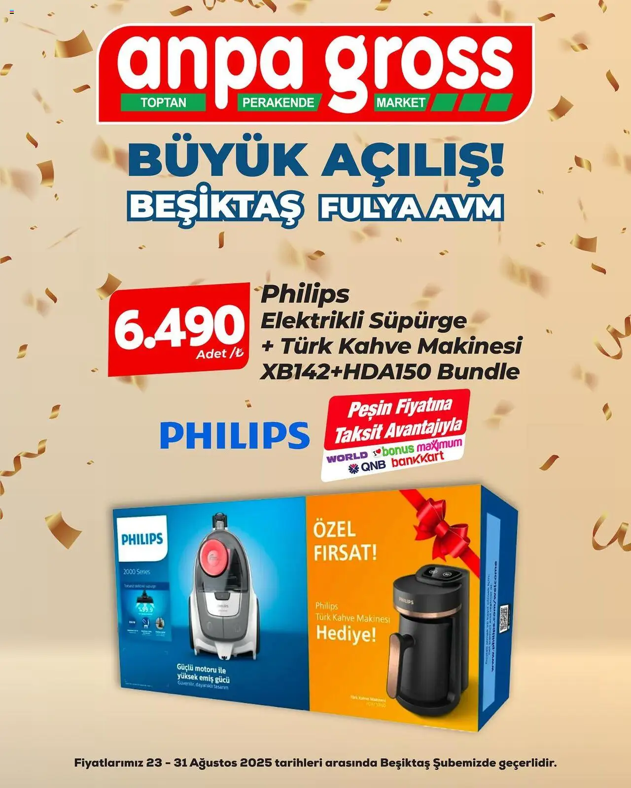 Anpa Gross Büyük Açılış - 23.08.2025 tarihinden itibaren geçerlidir | Sayfa: 26 | Ürünler: Kahve, Kahve makinesi, Elektrikli süpürge