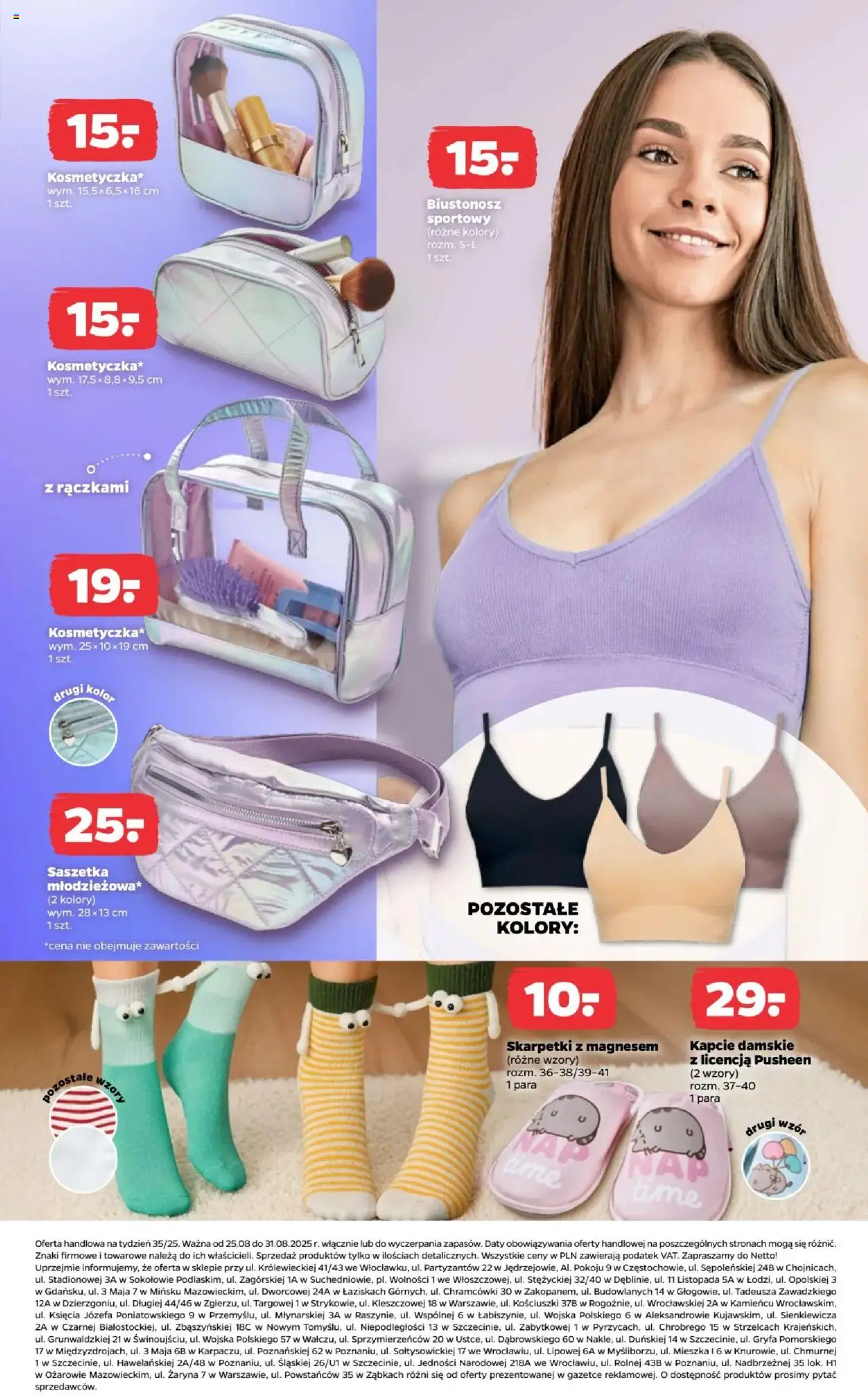 Netto gazetka - Non Food od 25.08.2025 | Strona: 3 | Produkty: Biustonosz, Kapcie, Skarpetki