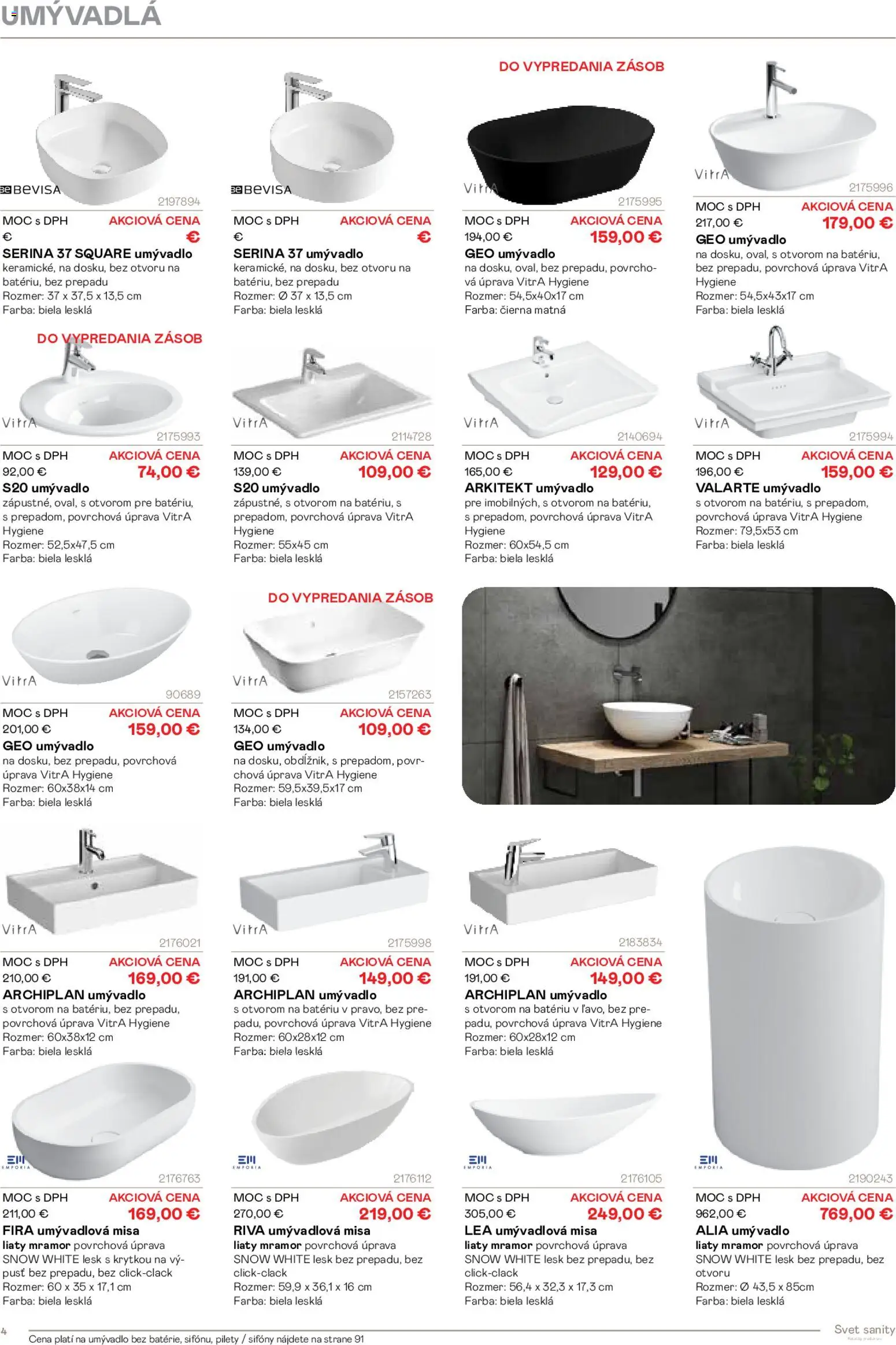 Nové Ingema akcie – leták je platný od 29.10.2025 | Strana: 6 | Produkty: Umývadlo