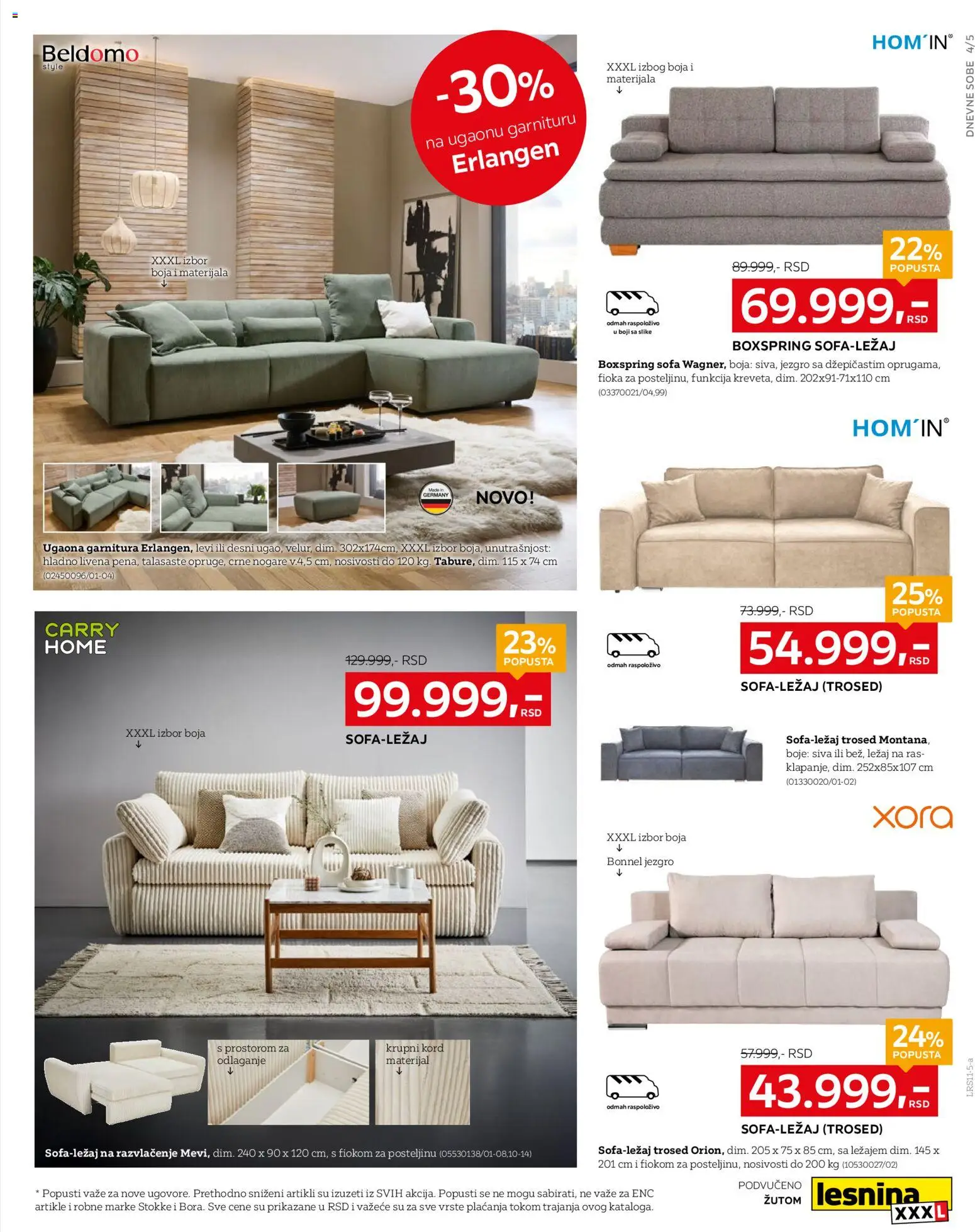 Lesnina XXXL katalog - važi od 27.10.2025 | Strana: 5 | Proizvode: Sofa, Trosed, Ugaona garnitura
