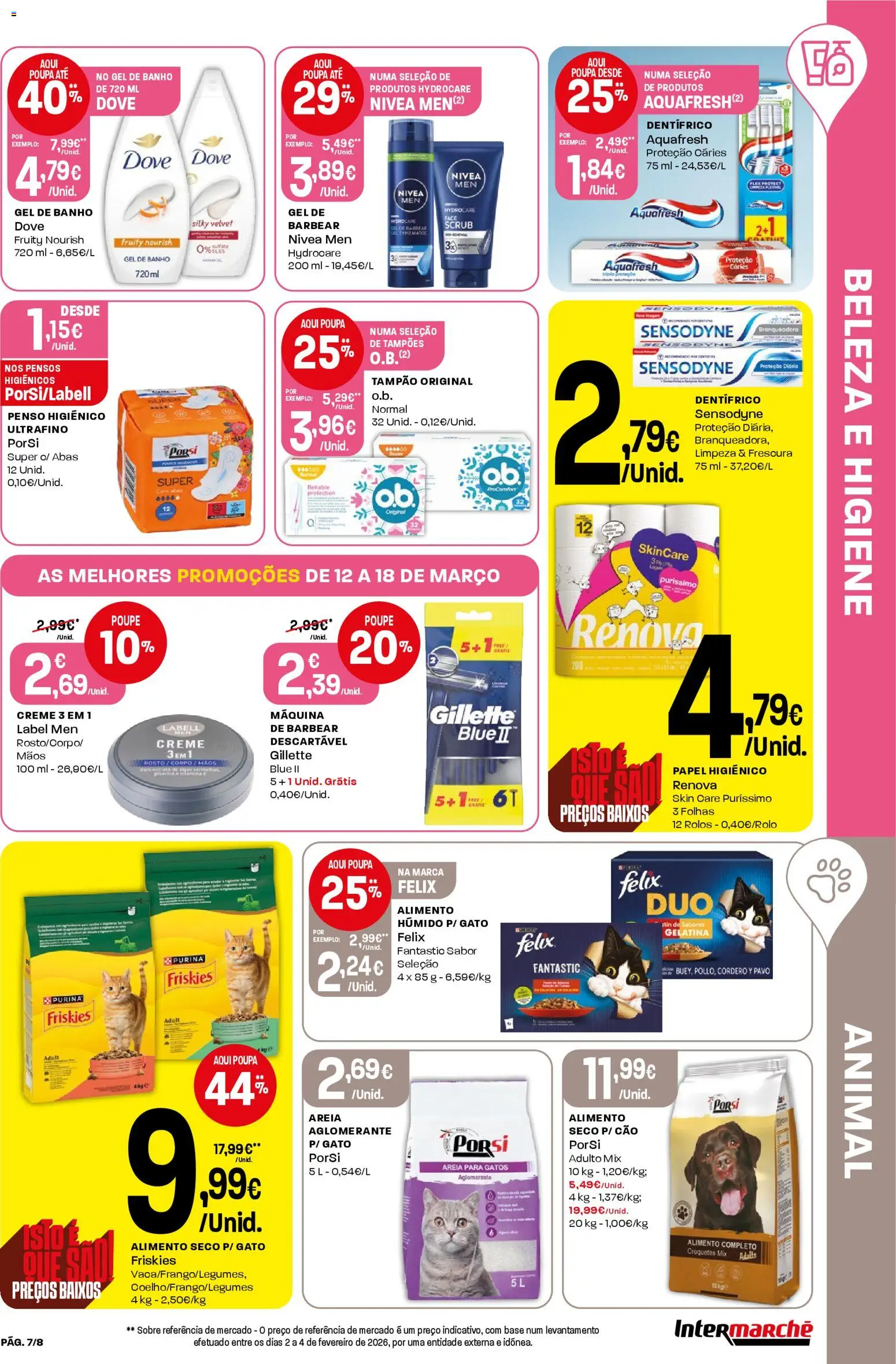 Intermarché Folheto Mini │ válido de 12.03.2026 | Página: 7 | Produtos: Papel higiénico, Gelatina, Gel de banho, Banho