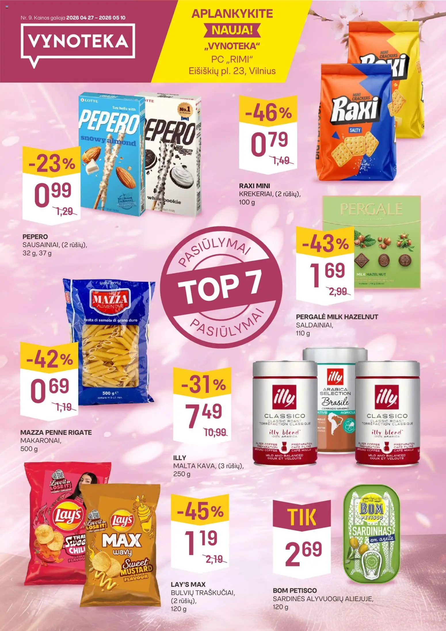 VYNOTEKA akcijos nuo 27.04.2026 | Puslapis: 1 | Prekių: Makaronai