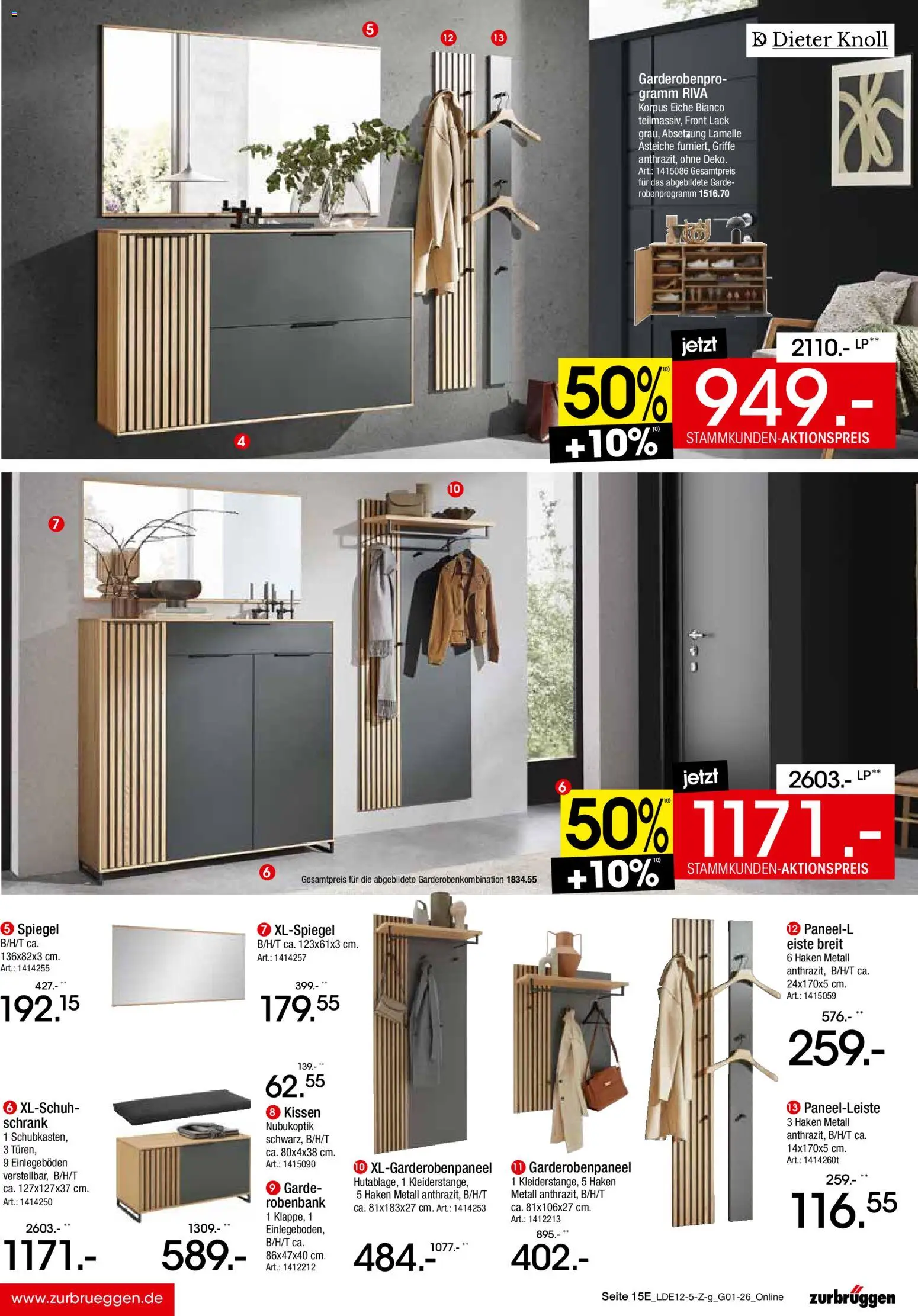 Zurbrüggen - Inventur-Verkauf – gültig ab 26.12.2025 | Seite: 29 | Produkte: Kissen, Schrank, Spiegel