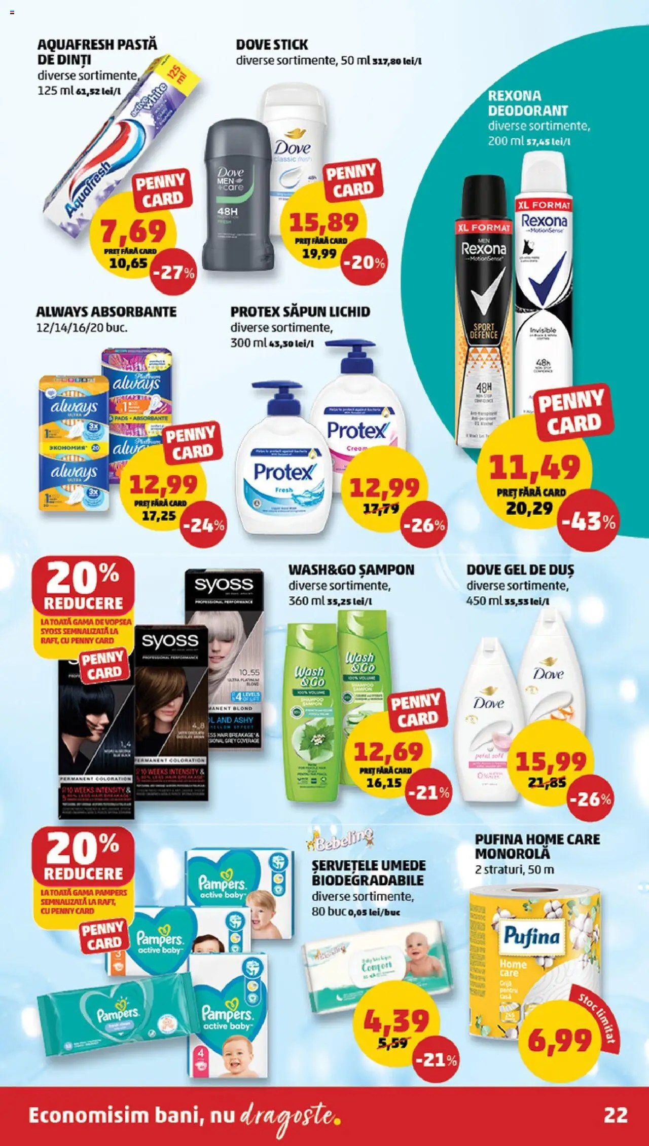 Noul catalog PENNY – valabil de la 01.10.2025 | Pagină: 22 | Produse: Duș, Săpun, Săpun lichid, Șervețele umede