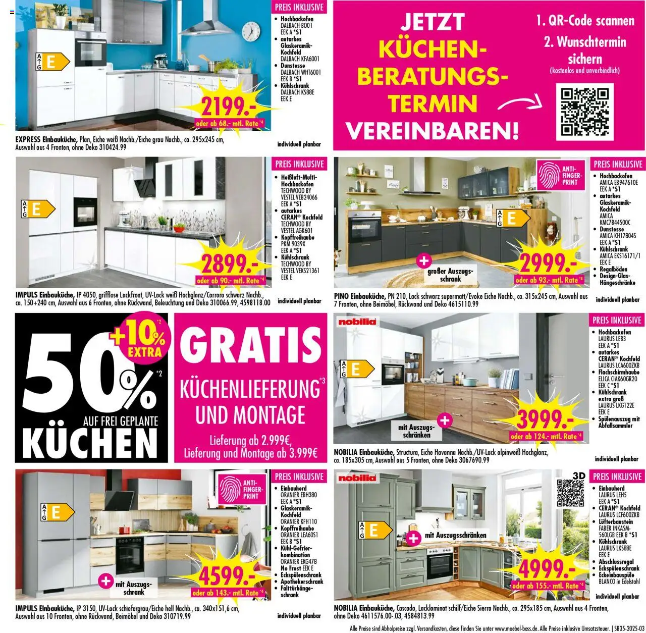 SB Möbel Boss Prospekt 	 - gültig ab dem 23.08.2025 | Seite: 3 | Produkte: Schrank, Kühlschrank, Kochfeld, Kuchen