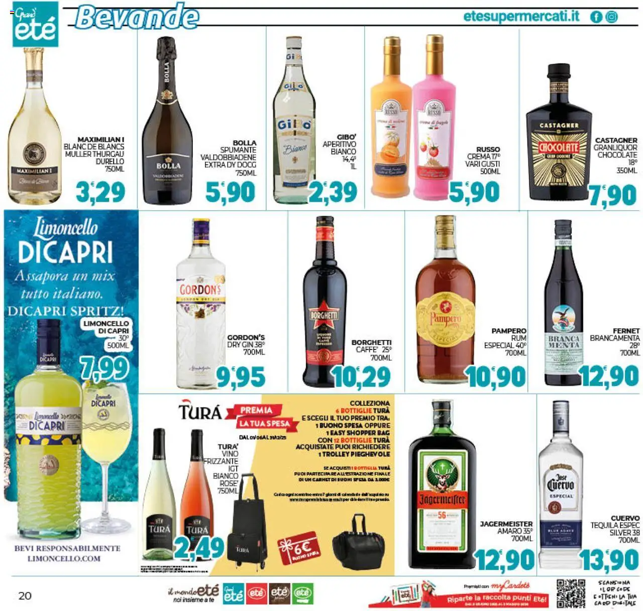 Volantino Eté del 25.07.2025 | Pagina: 20 | Prodotti: Spumante, Limoncello, Menta, Aperitivo