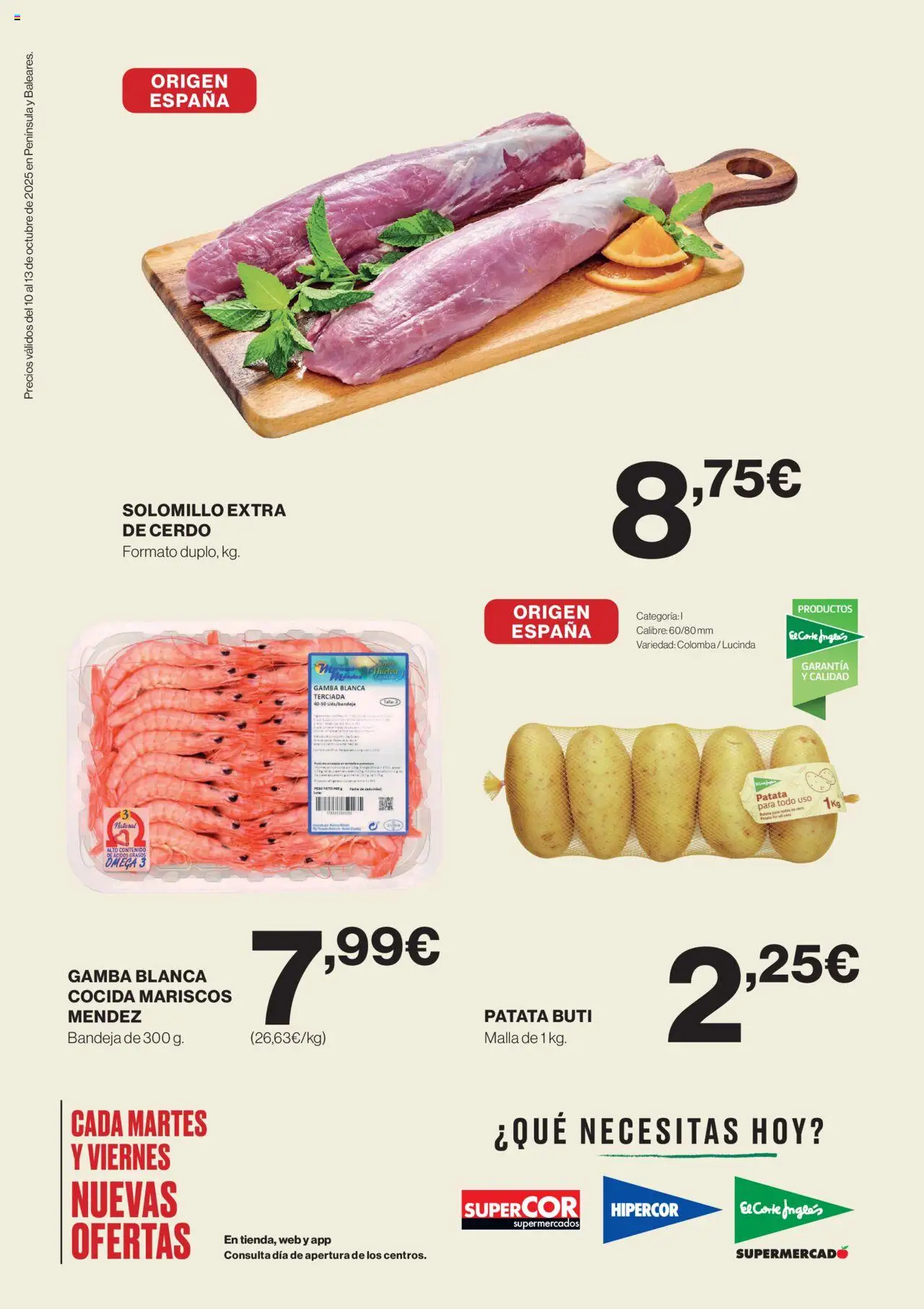 El Corte Inglés ofertas │ válido desde el 10.10.2025 | Página: 2 | Productos: Δοχείο φοντί, Peso, Bandeja, Gamba