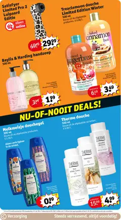 Melkmeisje douchegel, 300 ml douchegel. Keuze uit de afgebeelde producten. Alleen verkrijgbaar in de winkel. - Voorbeeld van een folder van Kruidvat, geldig van 04.11.2025 | Pagina: 25 | Producten: Handzeep, Was, Bad, Douche