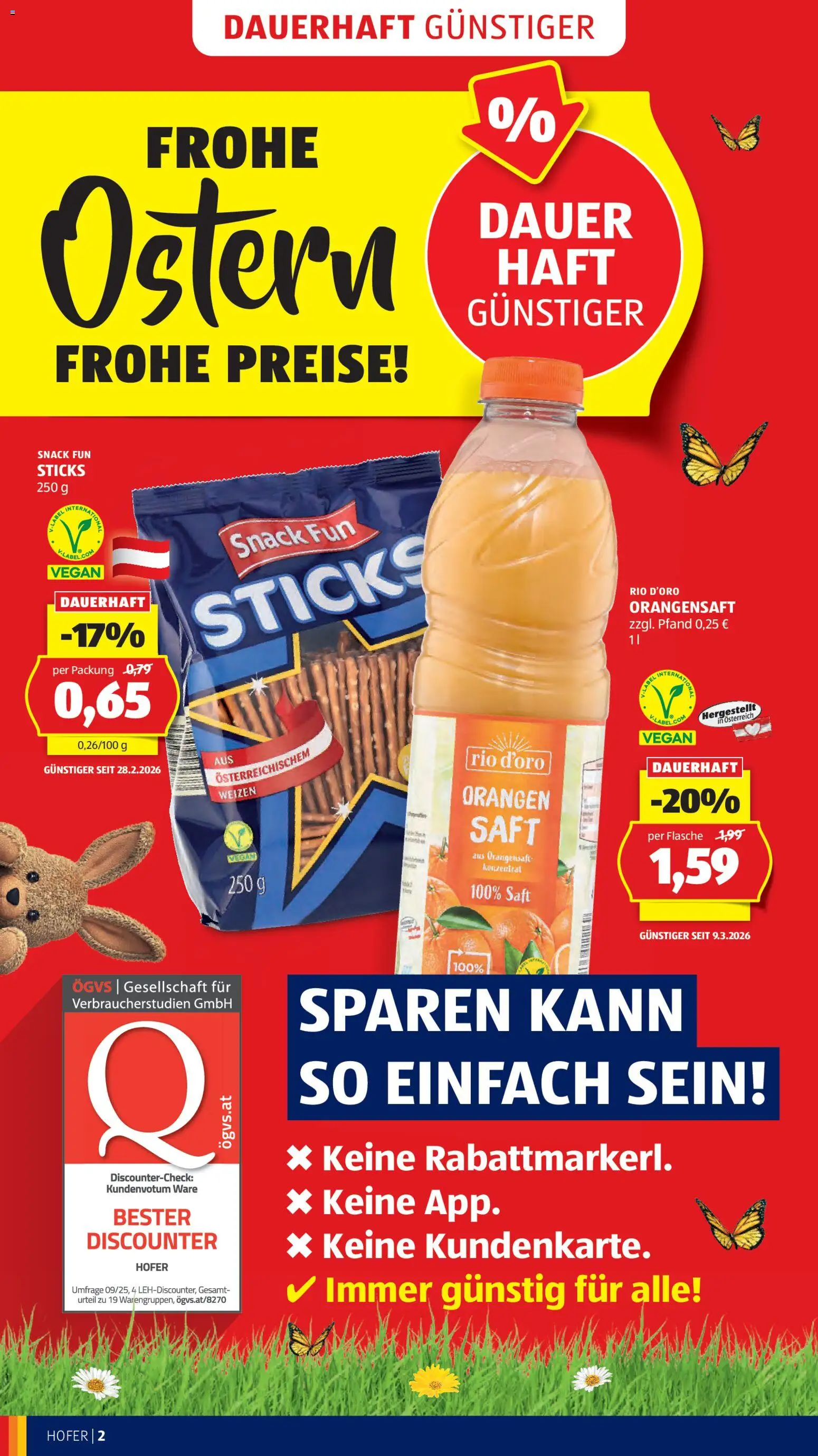 Hofer Flugblatt gültig ab 11.03.2026 | Seite: 4 | Produkte: Saft, Orangen