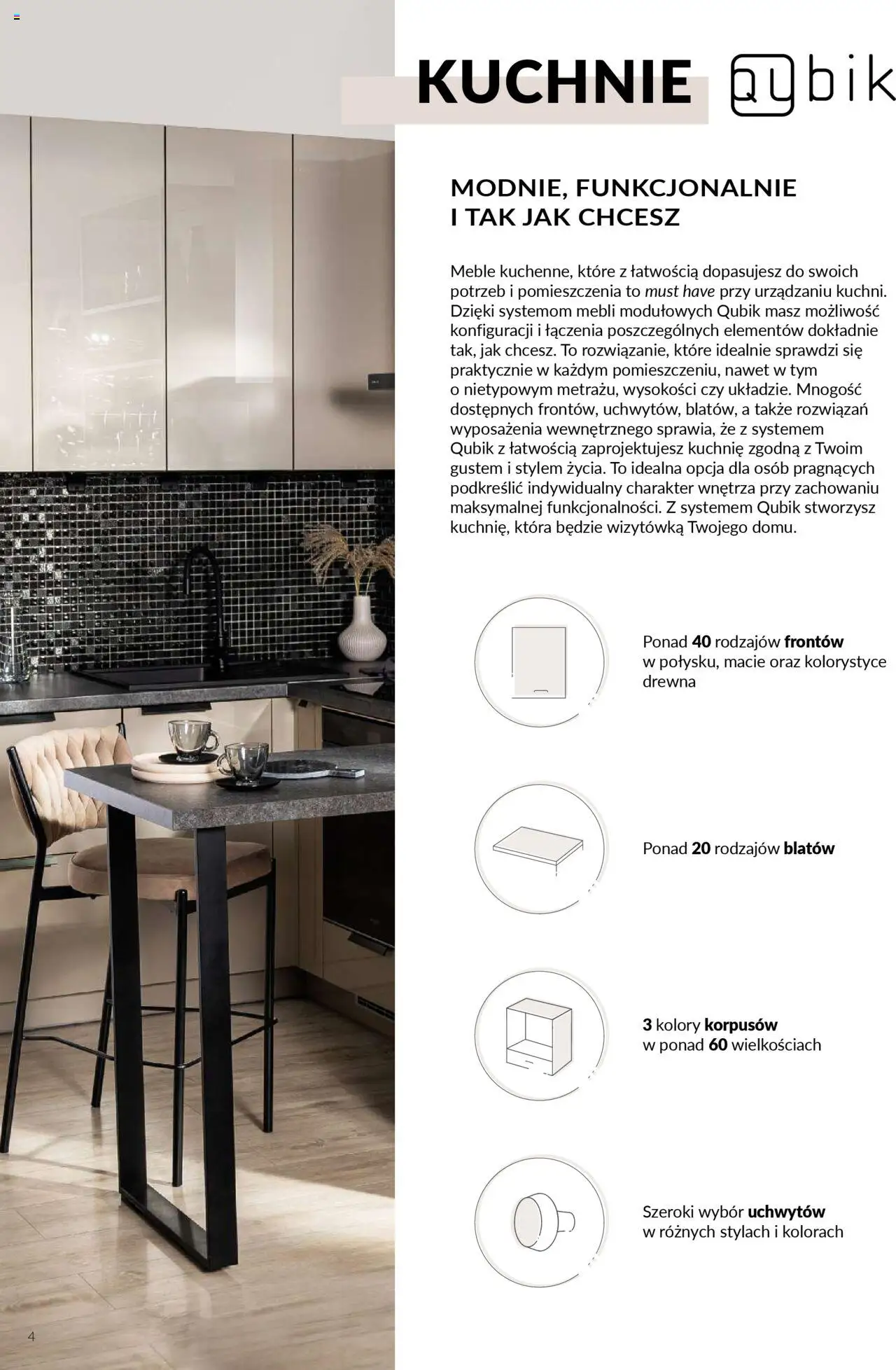 Salony Agata Gazetka - Kuchnie Qubik od 21.03.2025 | Strona: 4