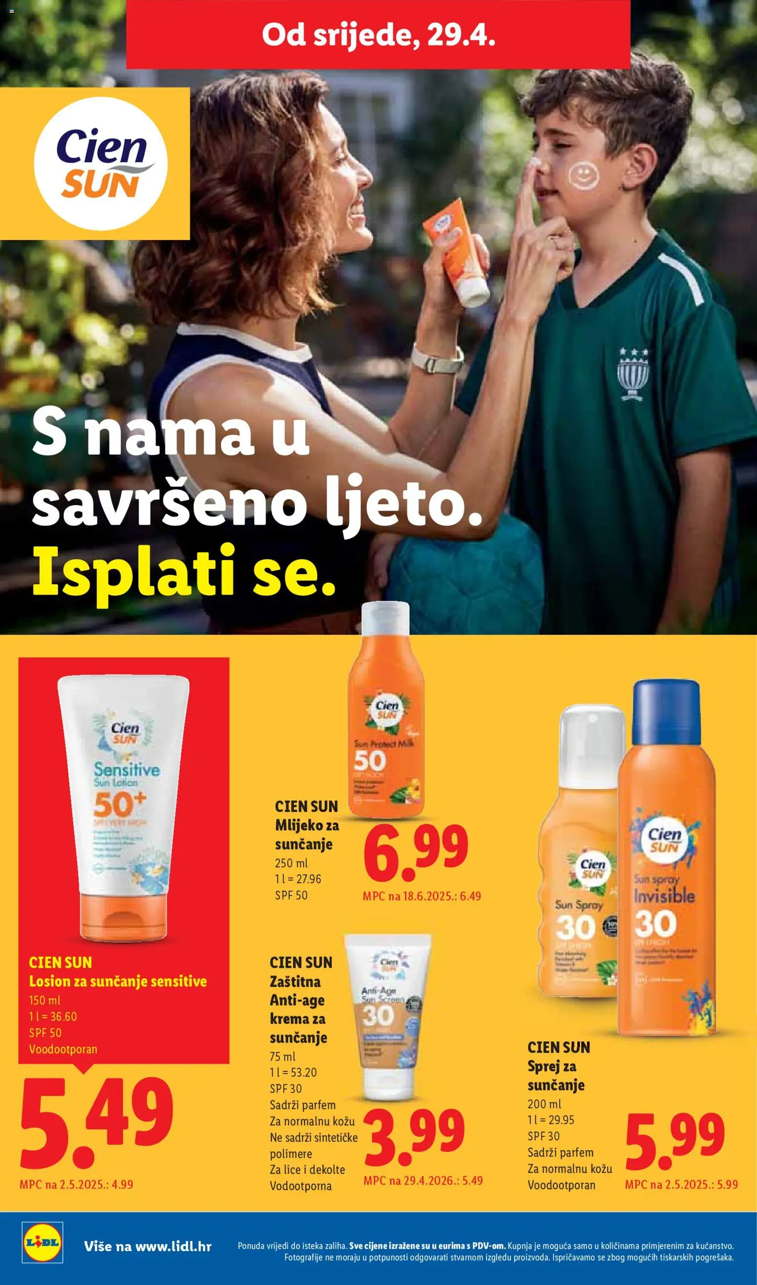 Lidl katalog | vrijedi od 27.04.2026 | Stranica: 60 | Proizvodi: Parfem, Losion za sunčanje, Mlijeko za sunčanje, Krema