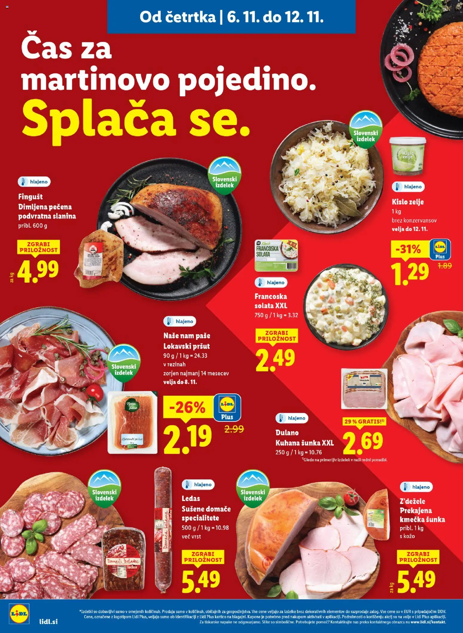 Novi Lidl katalog ponudbe – veljaven od 06.11.2025 | Stran: 6 | Izdelki: Pršut, Salama, Sunka, Zelje