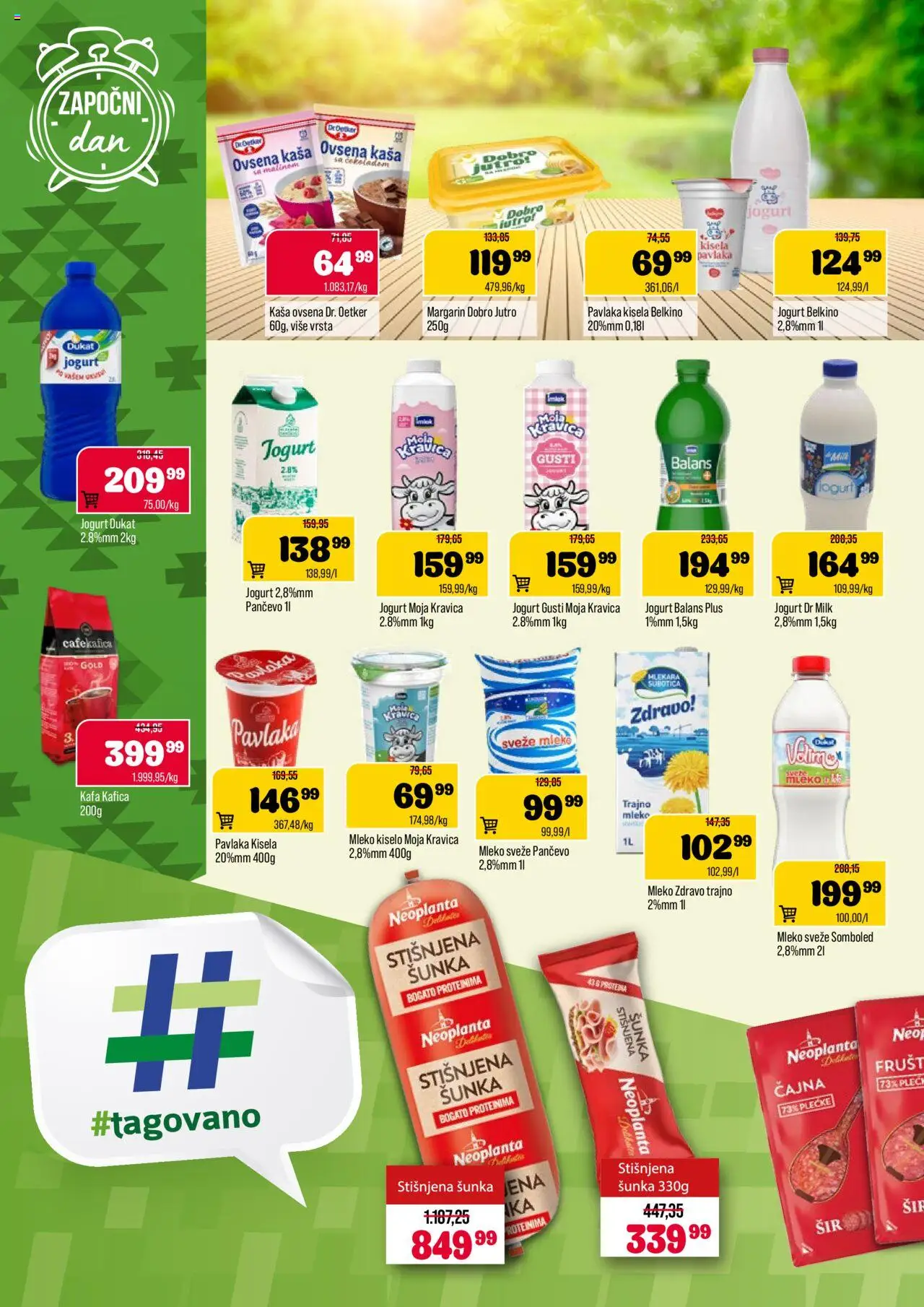 Podunavlje katalog - važi od 24.09.2025 | Strana: 4 | Proizvode: Ovsena kaša, Margarin, Mleko, Šunka