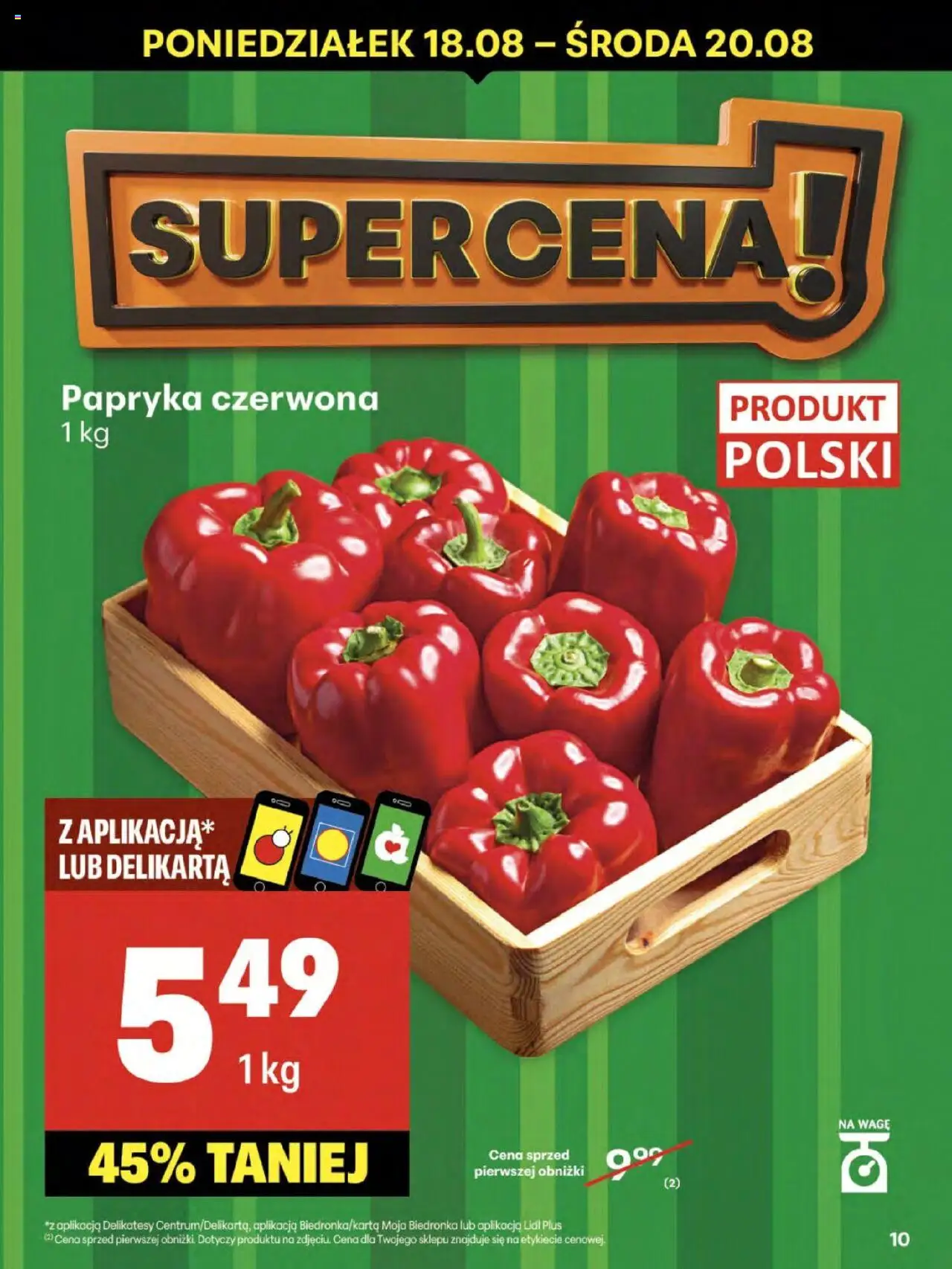 Delikatesy Centrum Gazetka - Sklepy Własne od 14.08.2025 | Strona: 10 | Produkty: Papryka, Delikatesy, Papryka czerwona