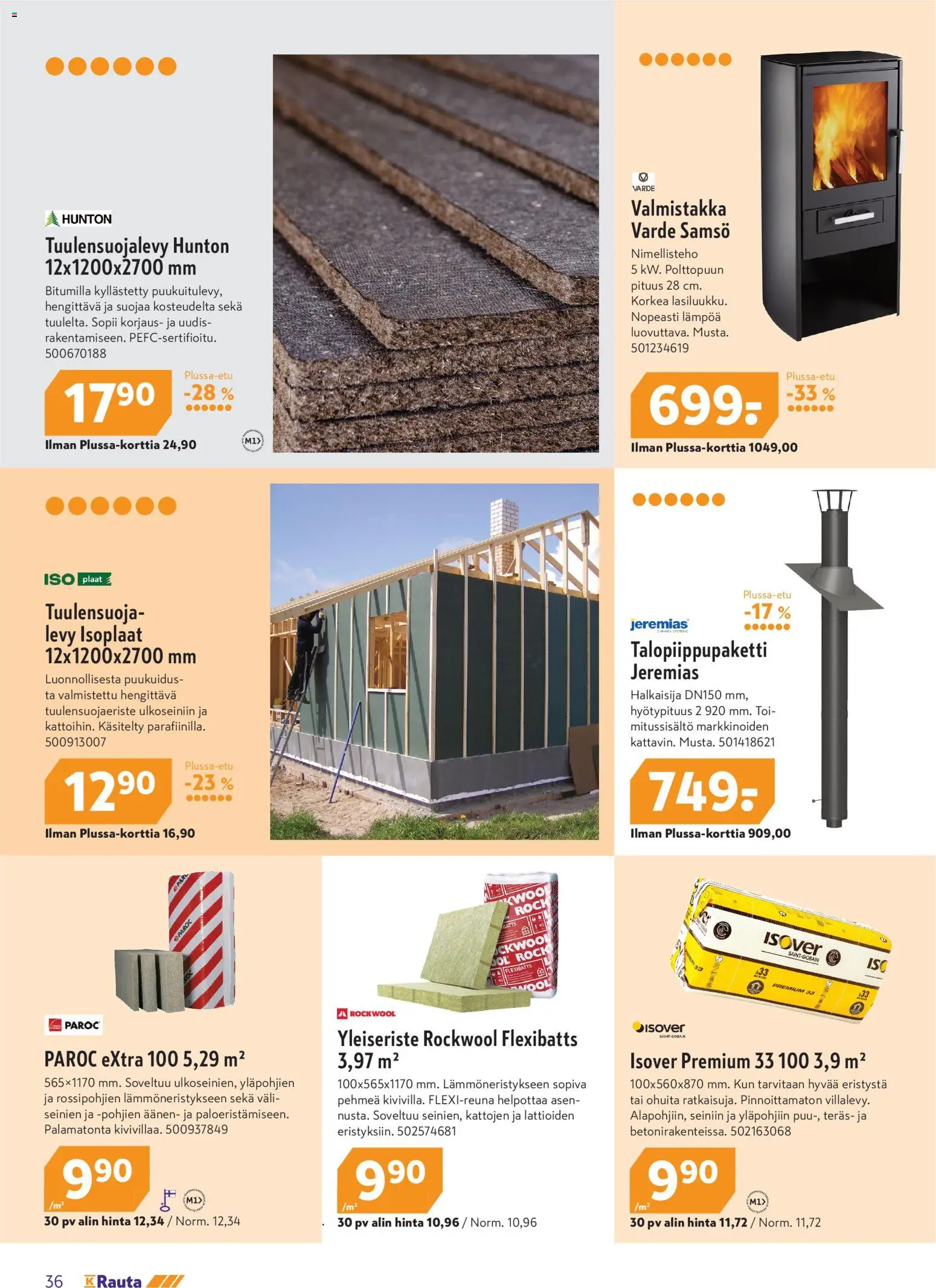 K-Rauta tarjoukset – voimassa 15.04.2026 alkaen | Sivu: 36 | Tuotteet: Levy, Tuulensuoja