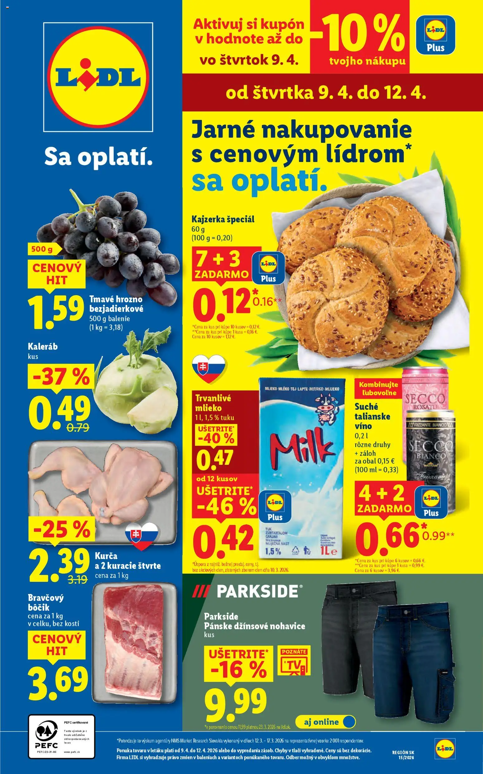 Nové Lidl akcie – leták je platný od 06.04.2026 | Strana: 51 | Produkty: Parkside, Mlieko, Hrozno