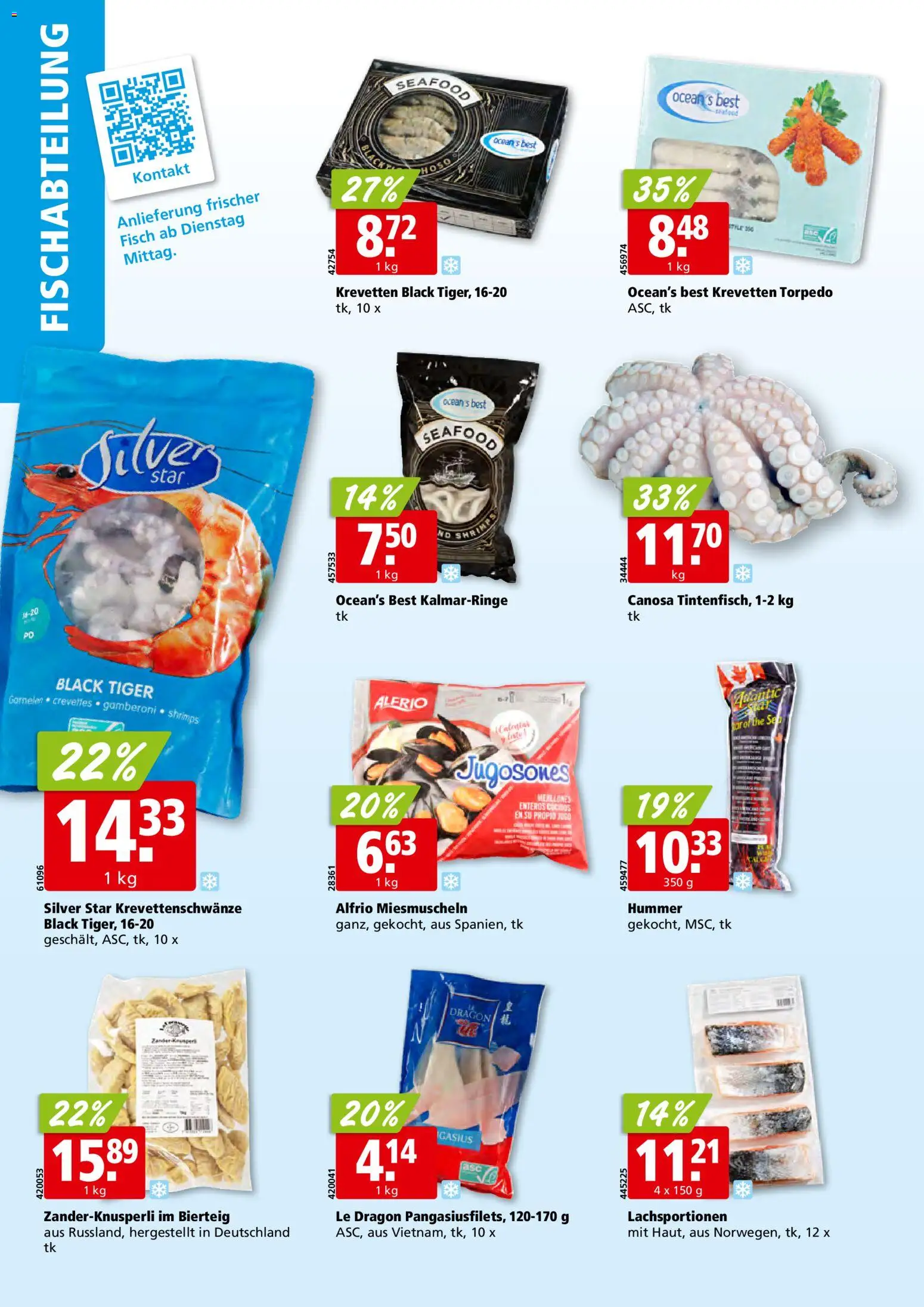 Aligro aktionen Schlieren, Gossau SG, Frauenfeld, Rapperswil-Jona, Sargans, Bern – gültig ab 04.05.2026 | Seite: 4 | Produkte: Garnelen, Fisch