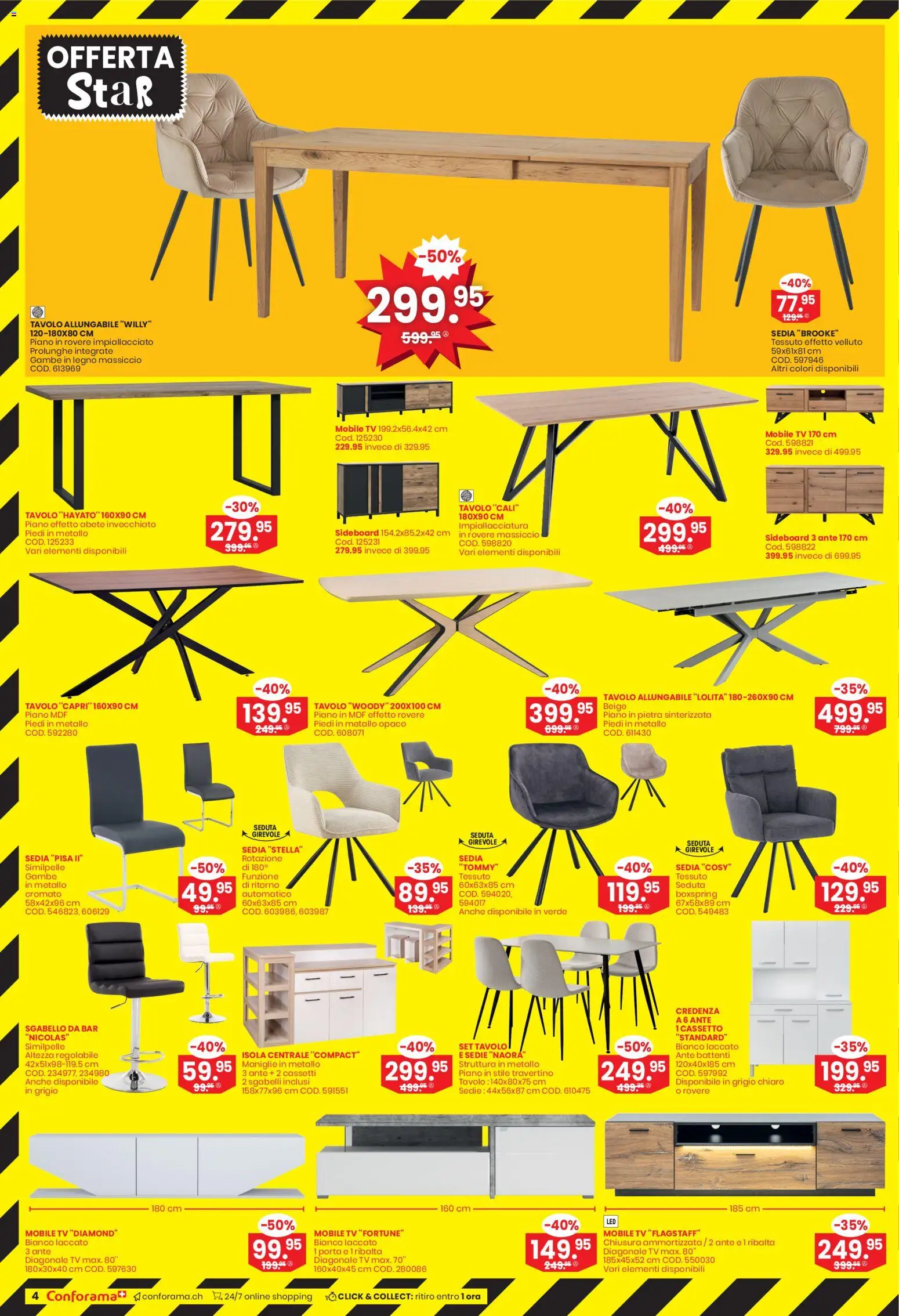 Conforama Aktionen IT – gültig ab 29.10.2025 | Seite: 4 | Produkte: TV, Sideboard