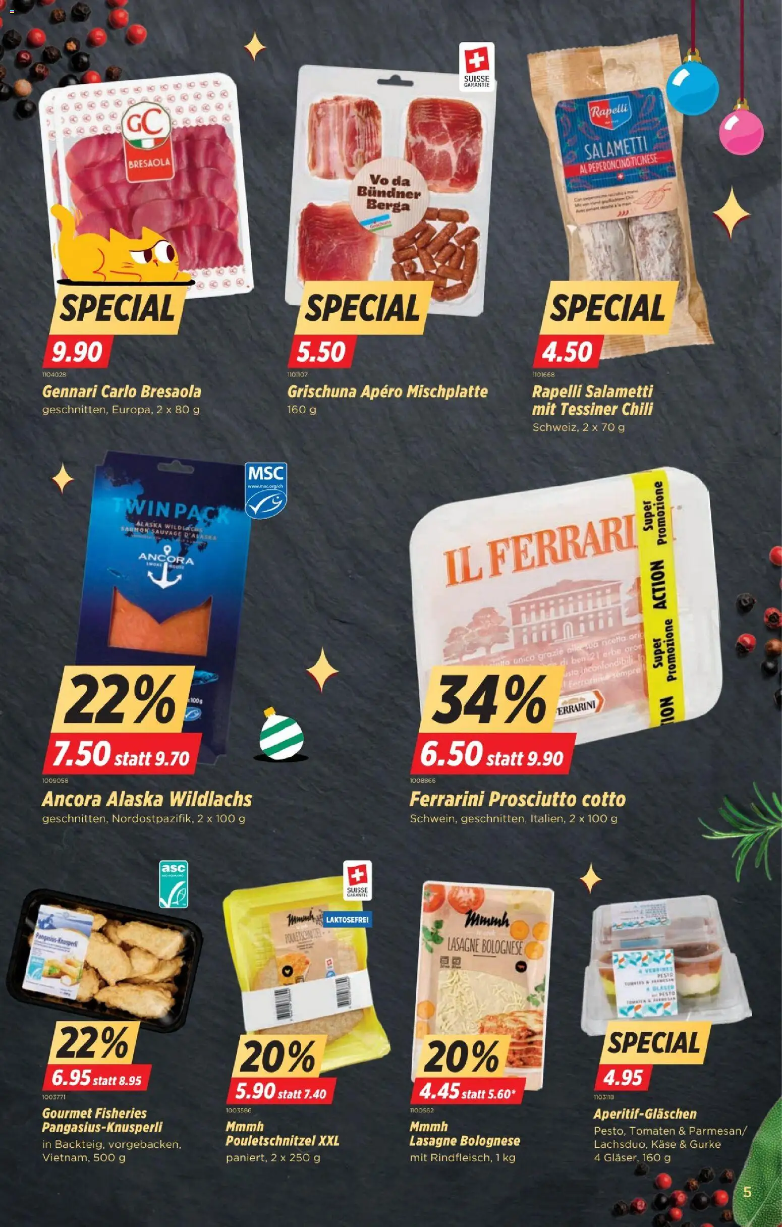 Denner Aktionen – gültig ab 18.11.2025 | Seite: 5 | Produkte: Käse, Salami, Tomaten, Chili