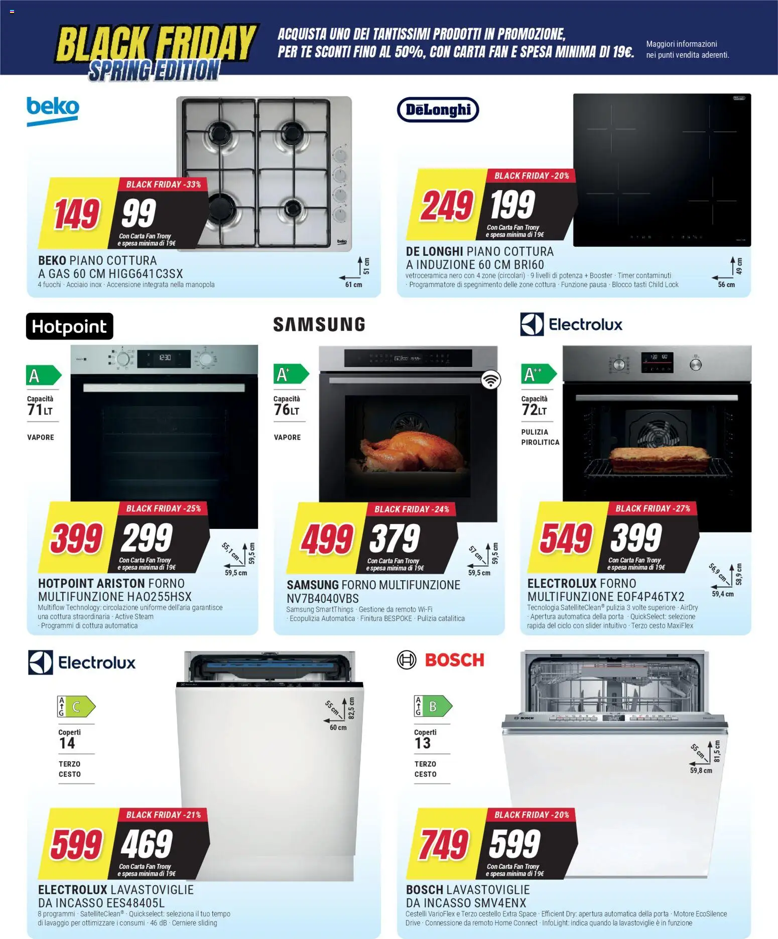 Volantino Trony del 19.03.2026 | Pagina: 32 | Prodotti: Lavastoviglie da incasso, Lavastoviglie, Forno, Samsung