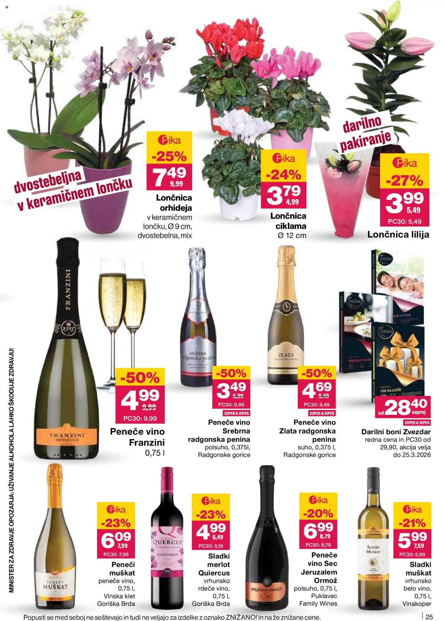 Novi Mercator katalog ponudbe – veljaven od 05.03.2026 | Stran: 25 | Izdelki: Penina, Vino