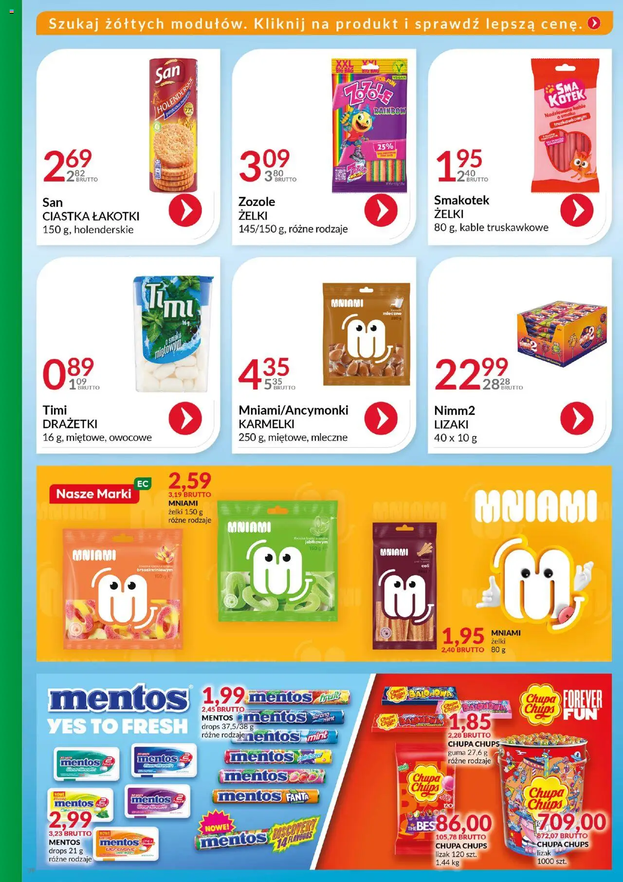 Eurocash Gazetka - Katalog Artykułów Spożywczych od 27.07.2025 | Strona: 39 | Produkty: Żelki, Lizaki, Ciastka