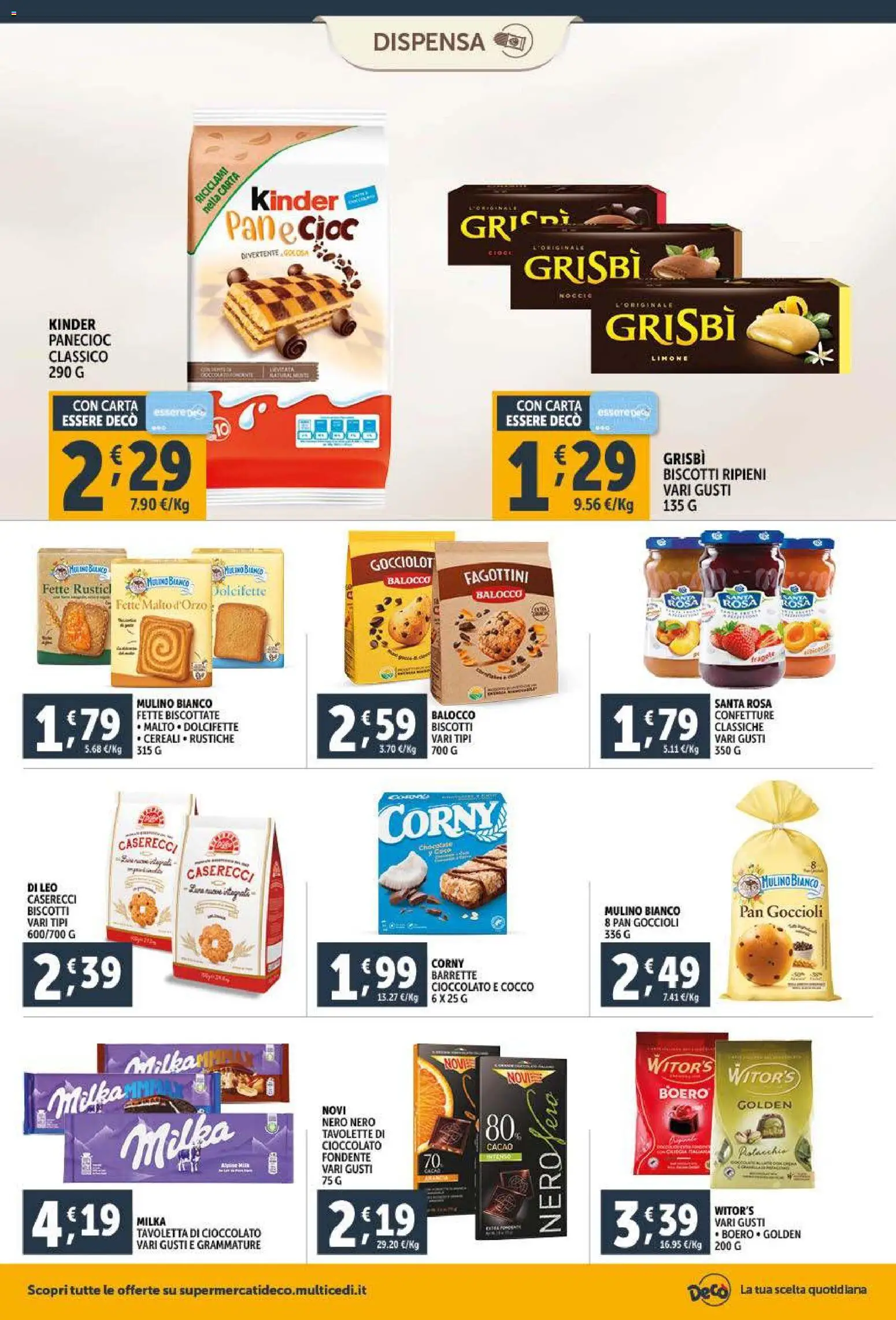 Volantino Decò del 09.01.2026 | Pagina: 10 | Prodotti: Cioccolato, Limone, Cacao, Fette biscottate