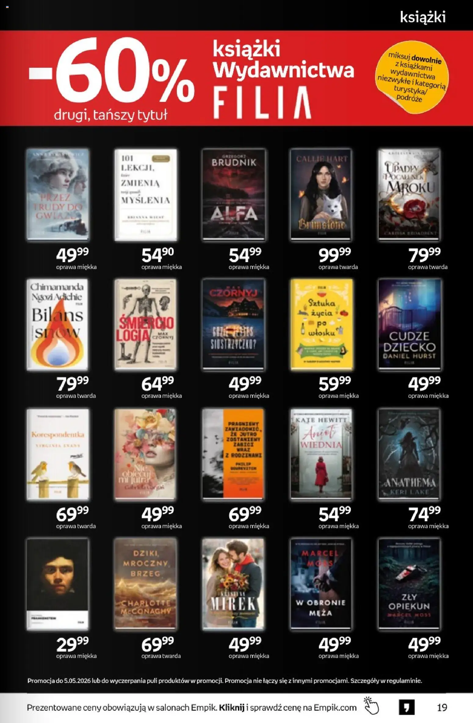 Empik promocje - Tom kultury Książki od 22.04.2026 | Strona: 19 | Produkty: Książki