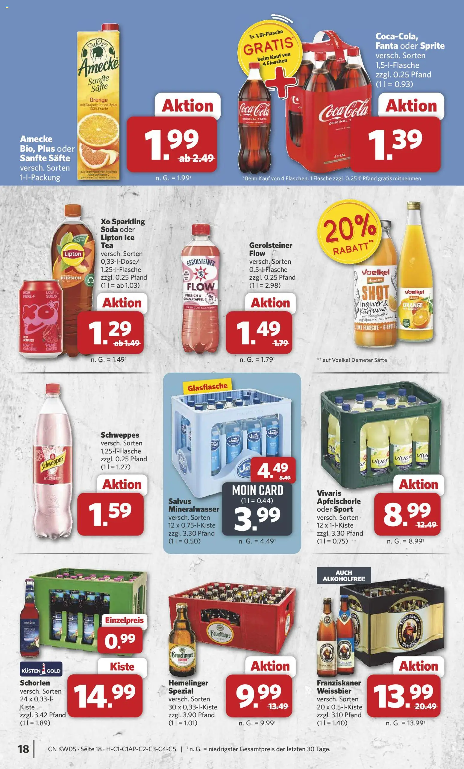 Combi Prospekt 	 – gültig ab 26.01.2026 | Seite: 18 | Produkte: Coca cola, Fanta, Äpfel, Pfirsich