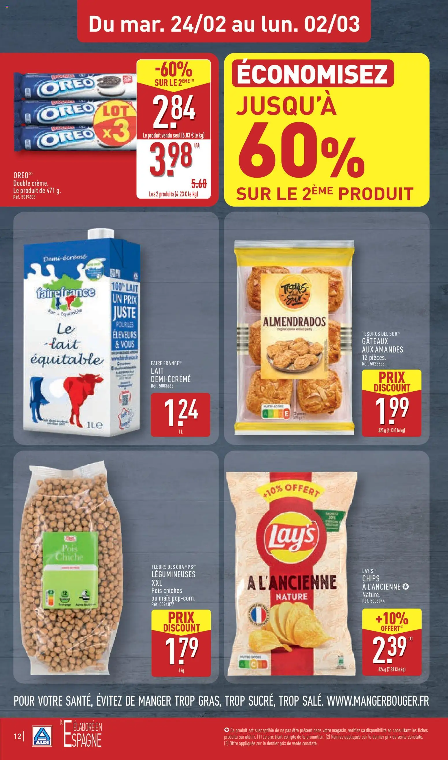 {H1} | Page: 14 | Produits: Mais, Pois, Pois chiche, Lait