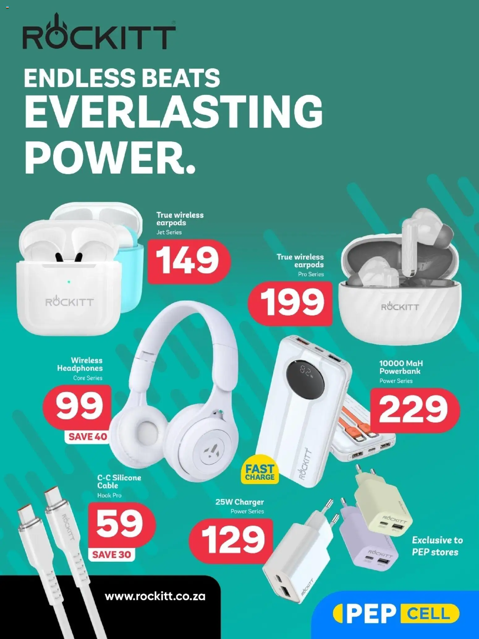 New PEP Stores catalogue – valid from 03.12.2025 | Page: 11 | Products: Headphones, Cable, Charger, Silicone