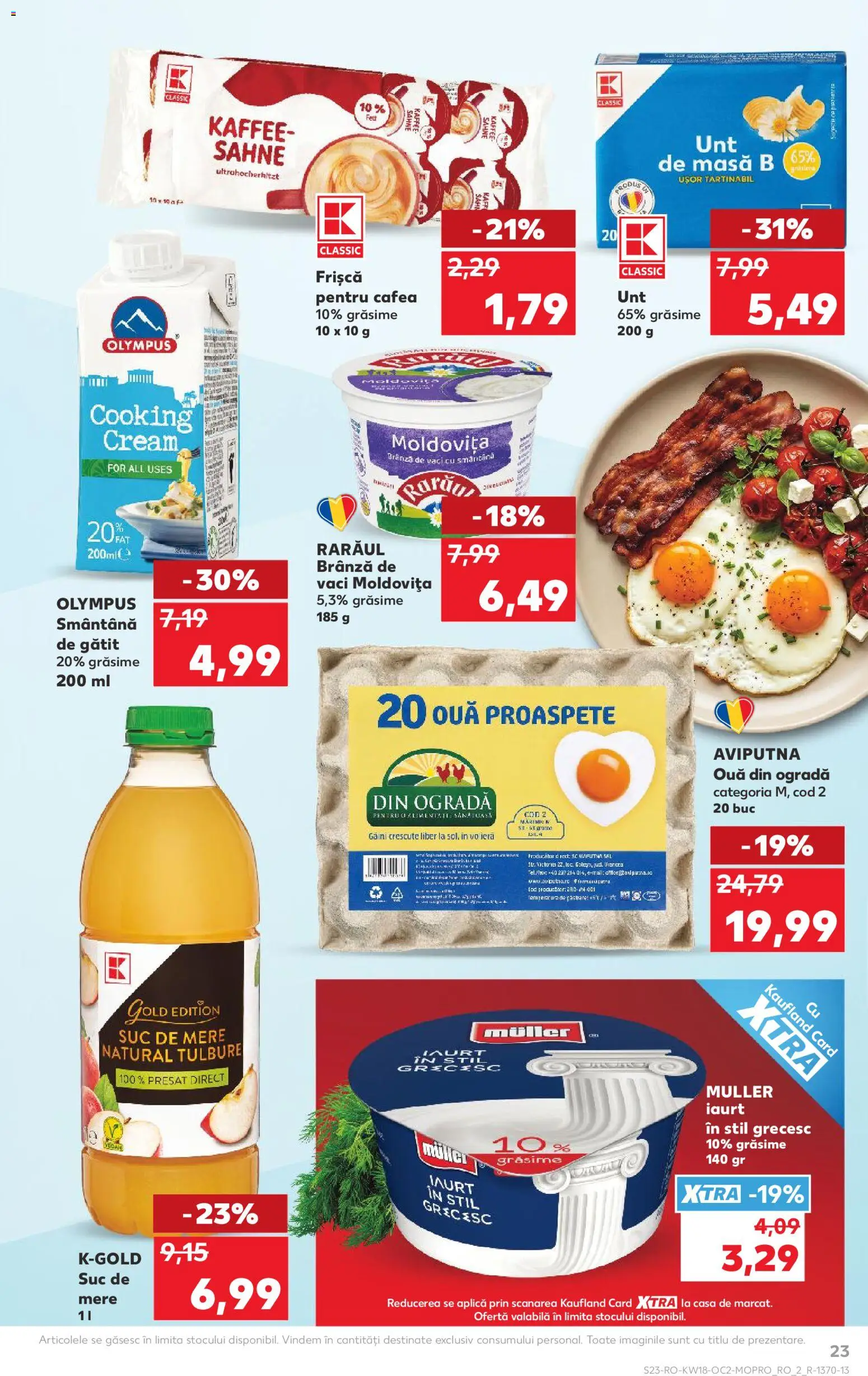 Noul catalog Kaufland – valabil de la 29.04.2026 | Pagină: 23 | Produse: Iaurt, Apple, Cafea, Suc