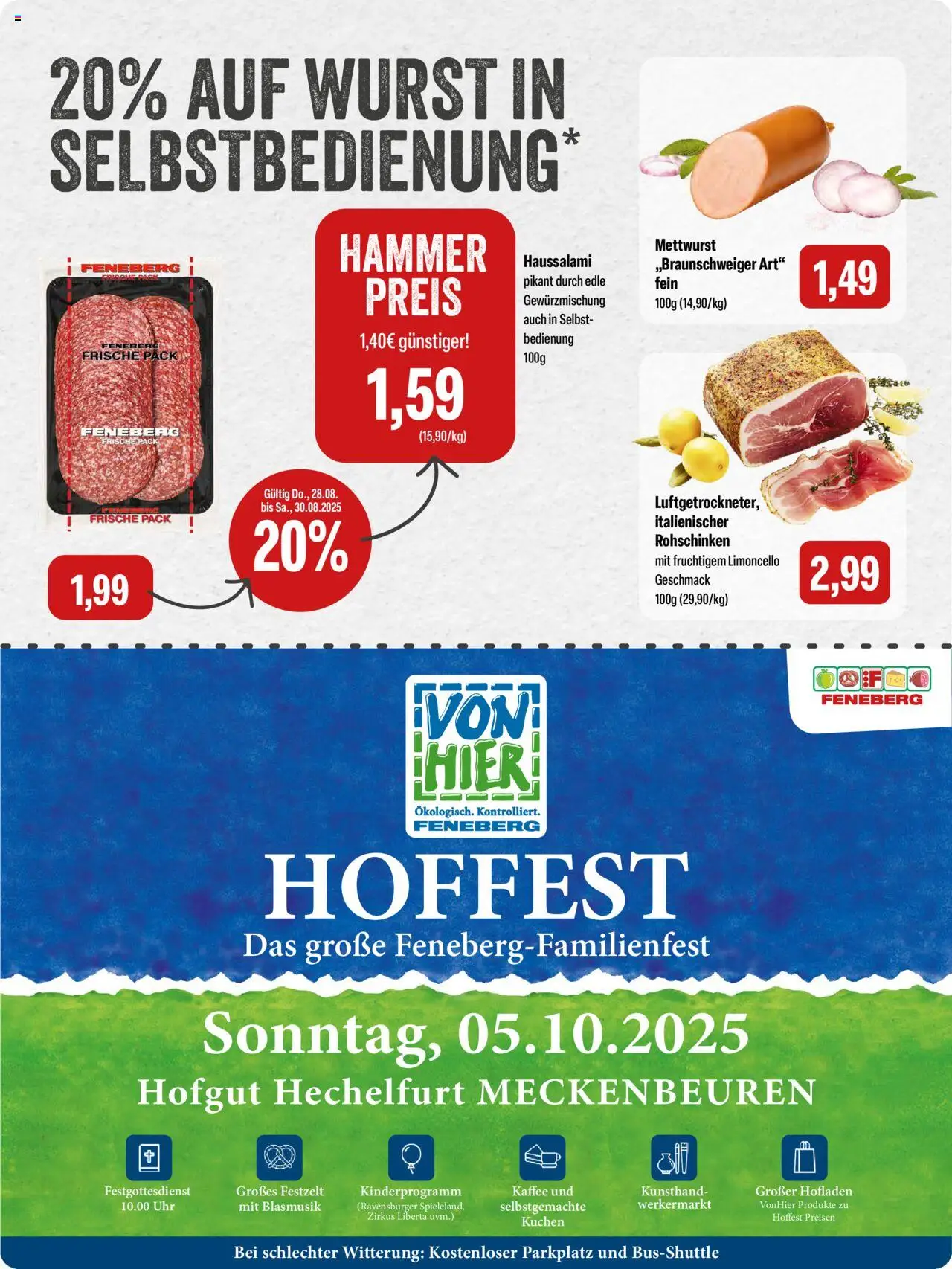 Feneberg Angebote - gültig ab dem 28.08.2025 | Seite: 2 | Produkte: Kaffee, Wurst, Limoncello, Kuchen